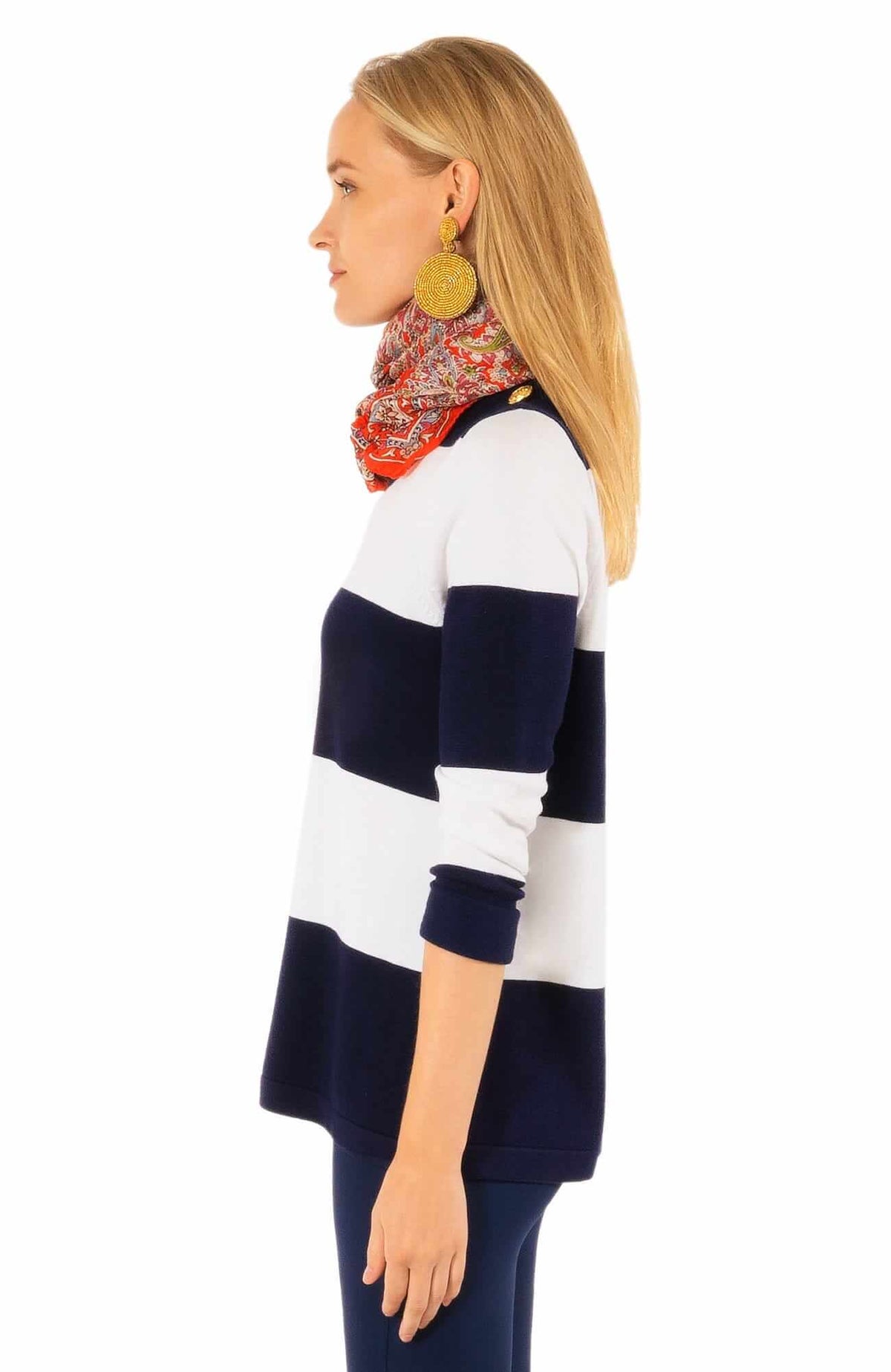 Stripy Sailor Sweater Final Sale Navy White