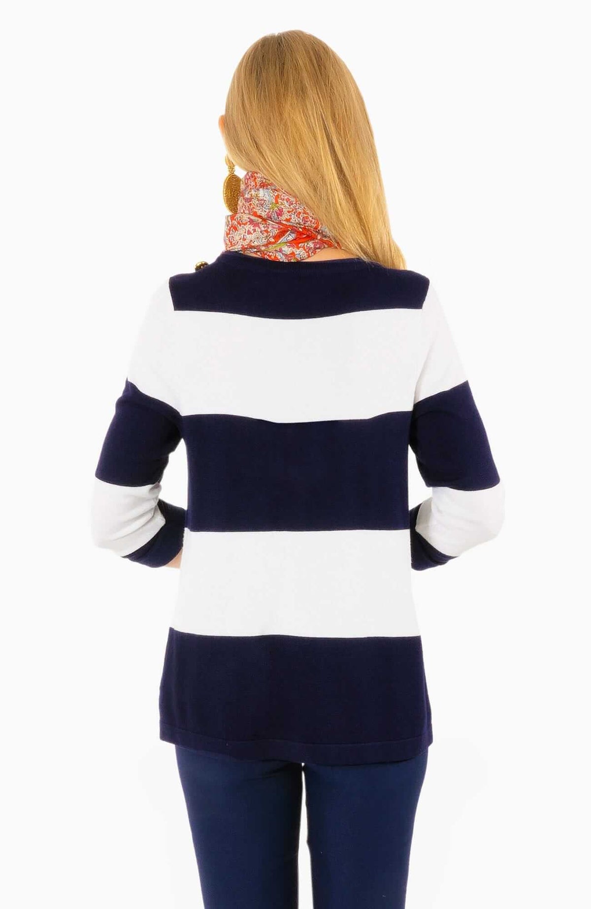 Stripy Sailor Sweater Final Sale Navy White