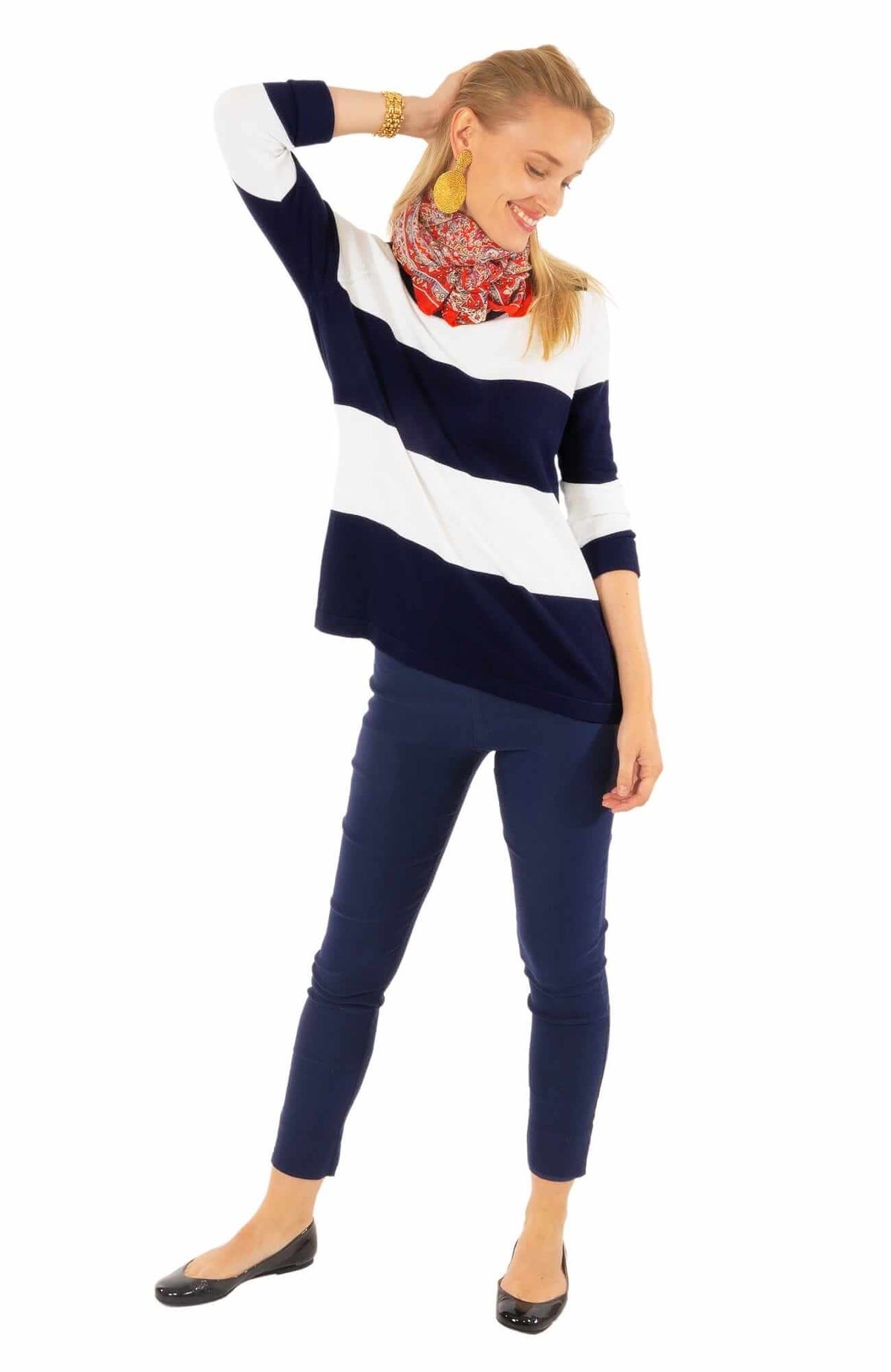 Stripy Sailor Sweater Final Sale Navy White