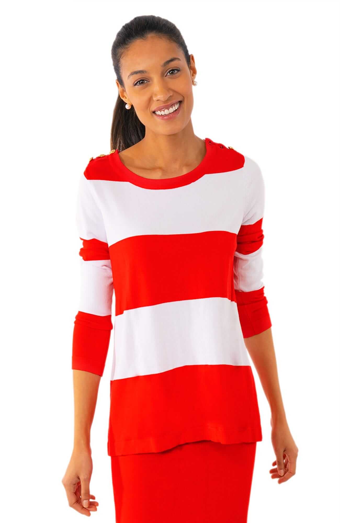 Stripy Sailor Sweater Final Sale Red White