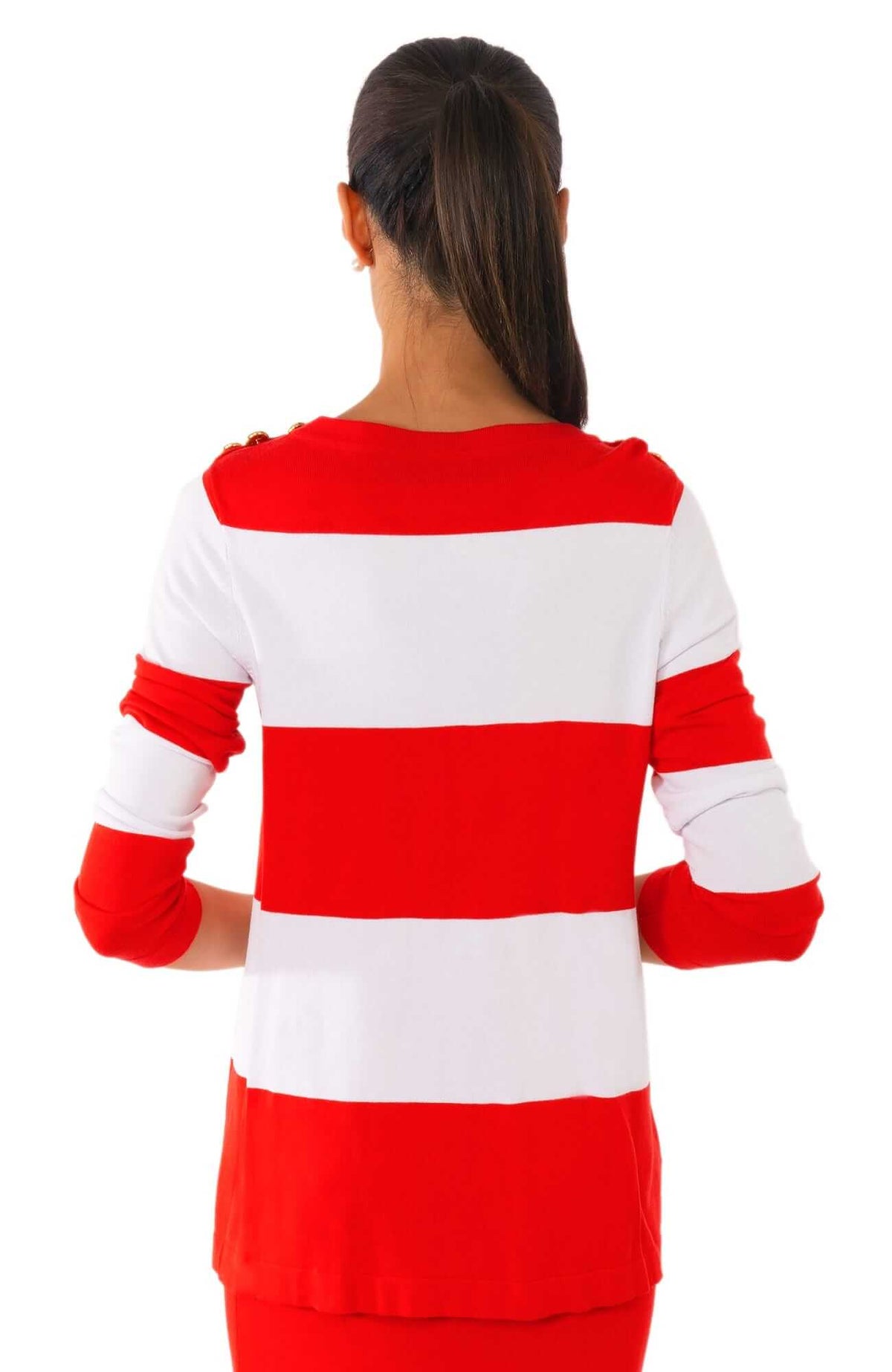 Stripy Sailor Sweater Final Sale Red White