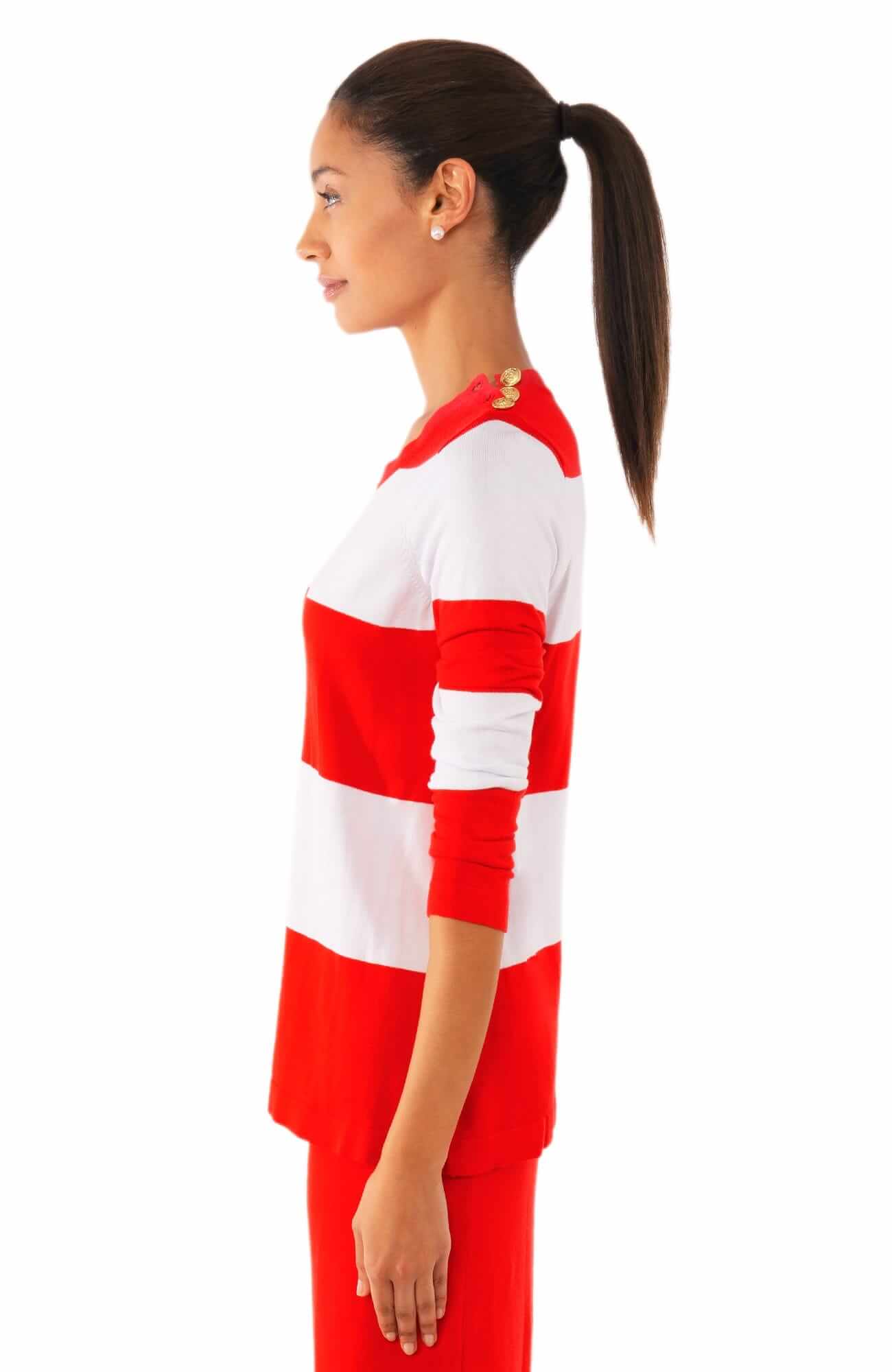 Stripy Sailor Sweater Final Sale Red White