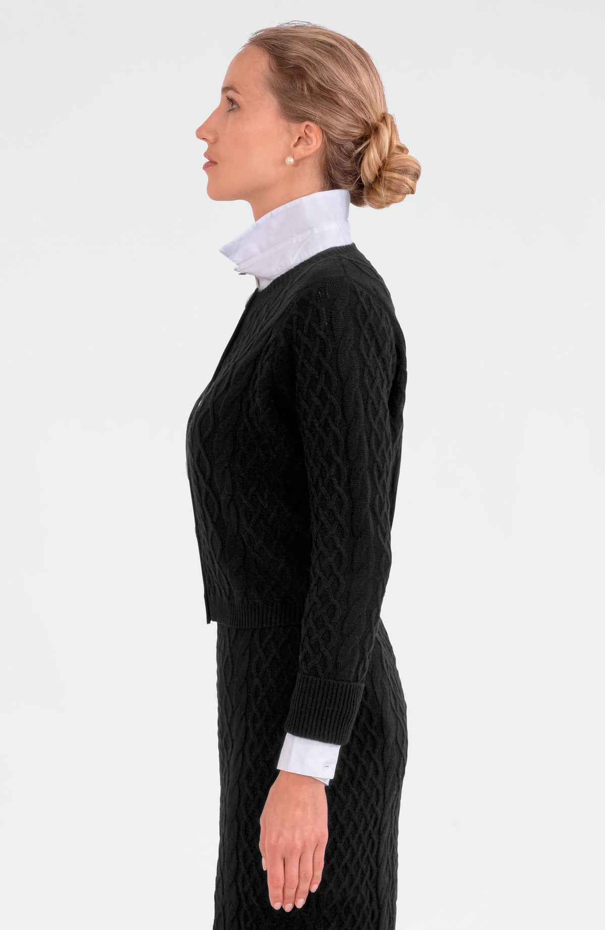 Irish Knit Cardigan Black