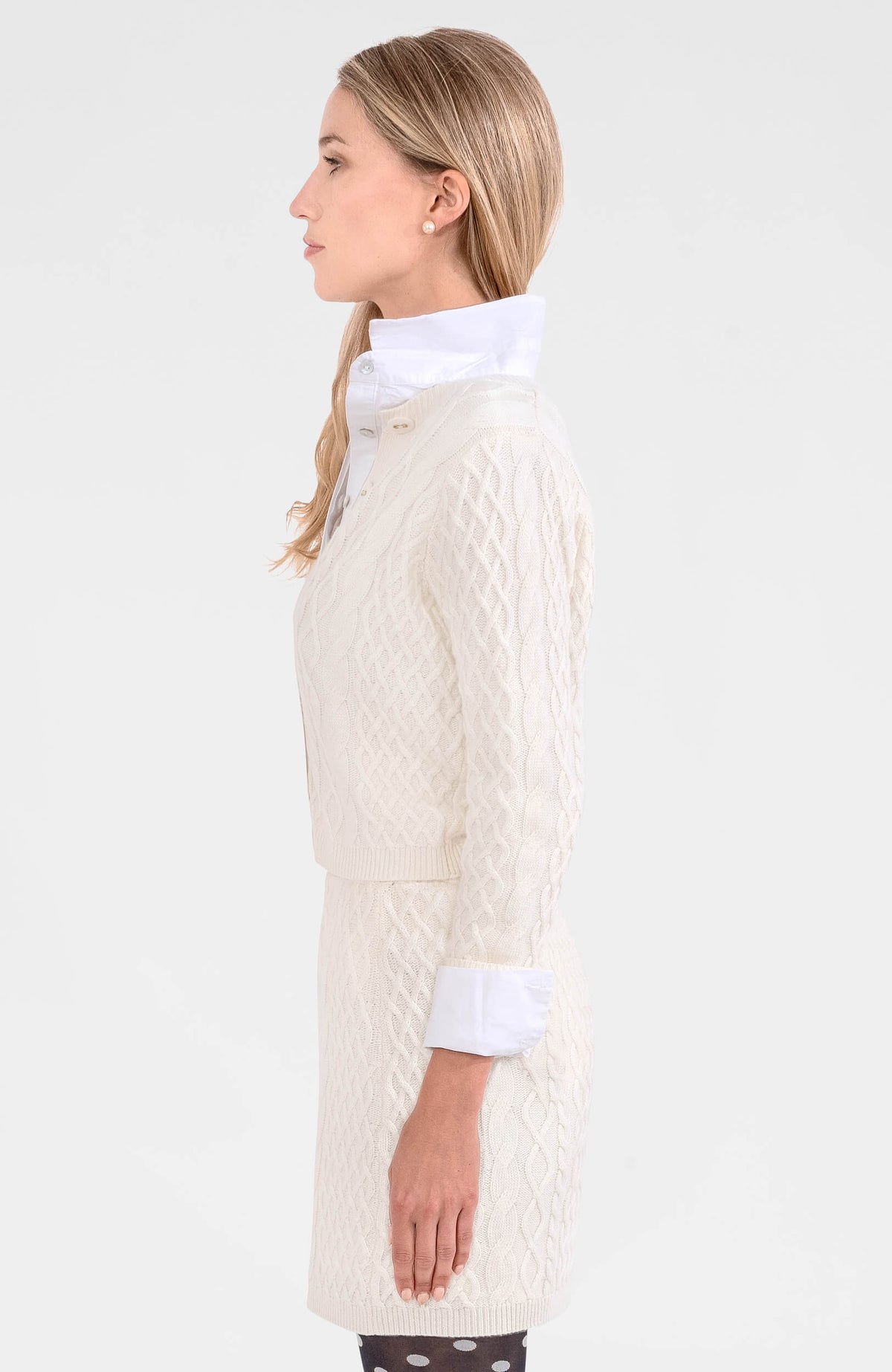 Irish Knit Cardigan Creme