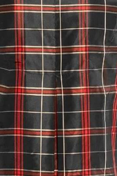 Silk Juliette Blouse - Plaid Black