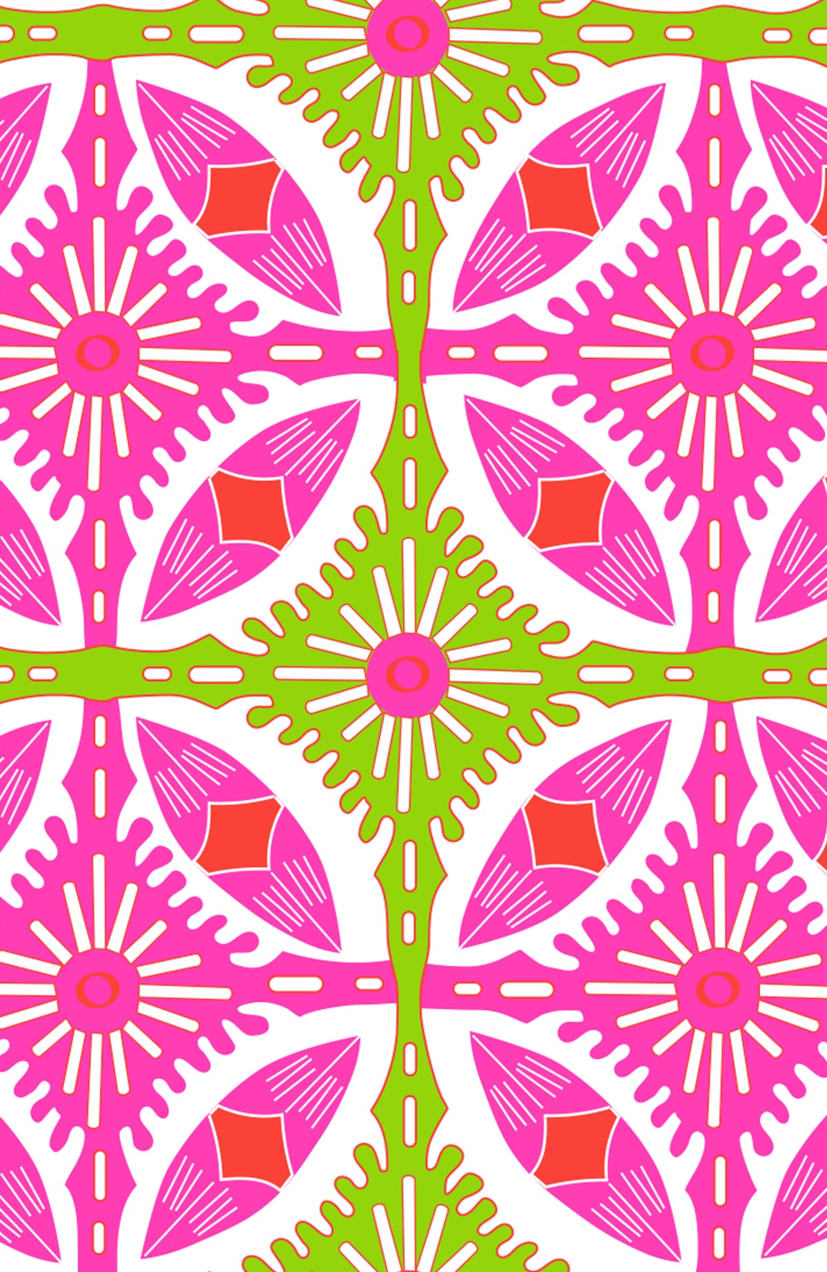 Shirt Tail 2.0 Dress - Smell The Roses Pink Lime