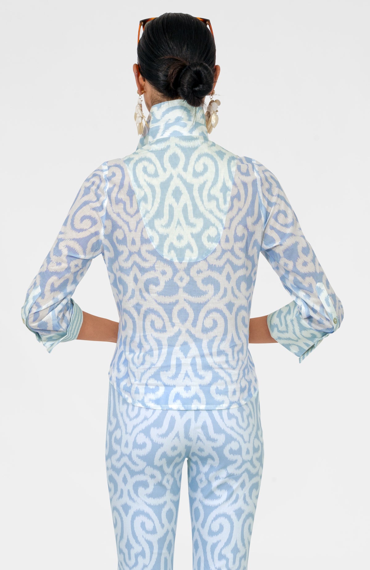 Boyfriend Shirt - Arabesque Light Blue