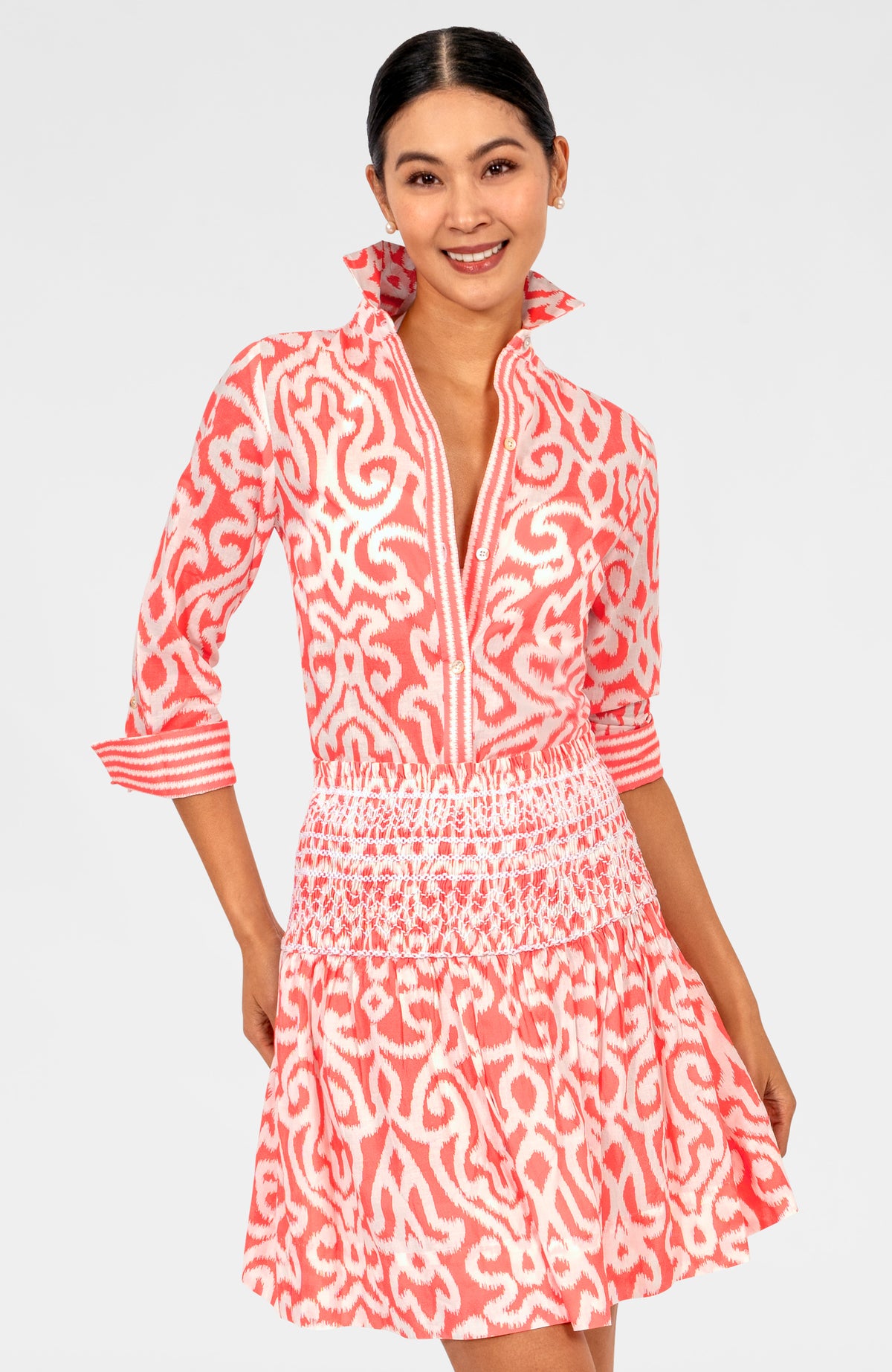 Boyfriend Shirt - Arabesque Melon