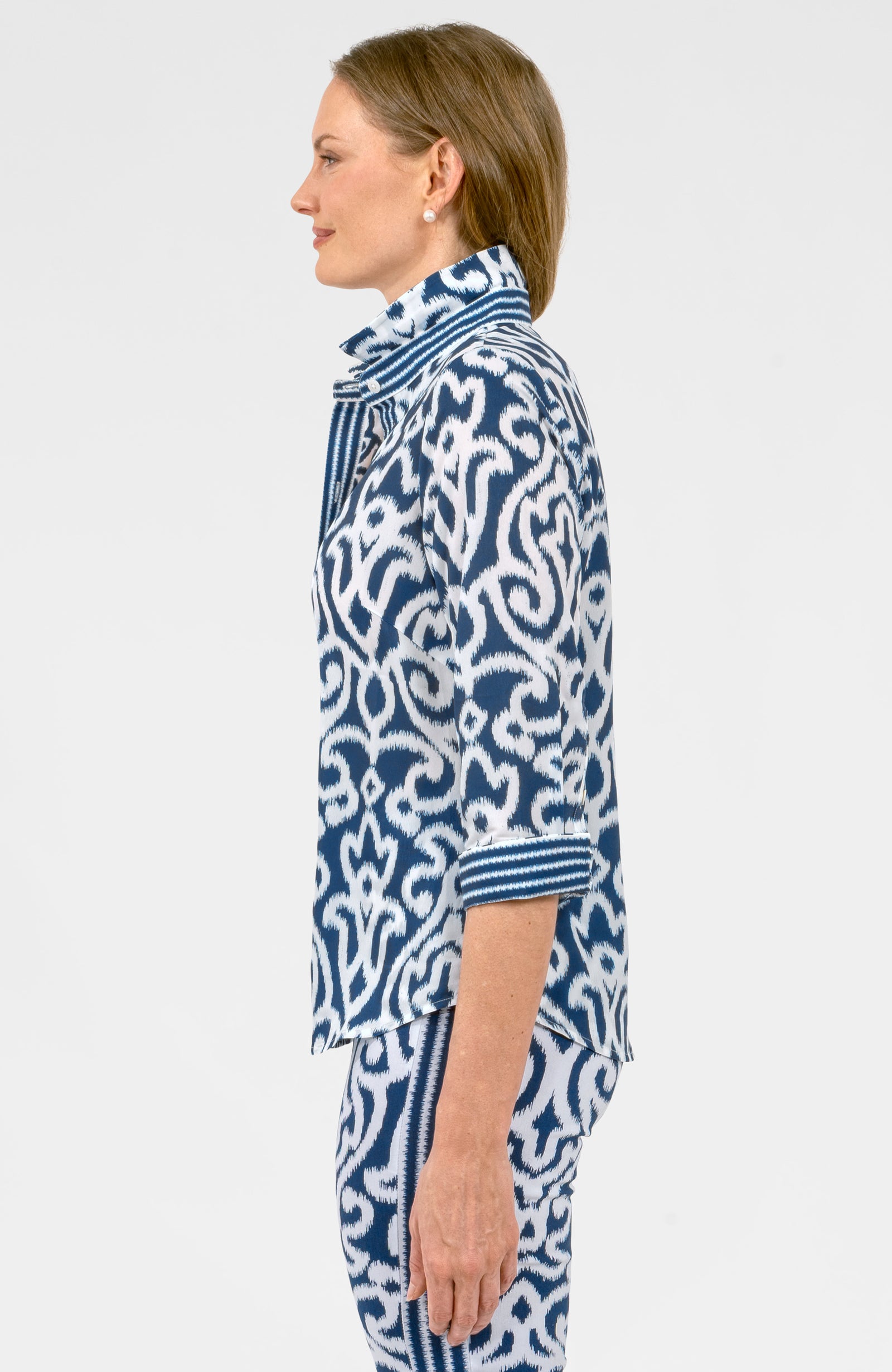 Boyfriend Shirt - Arabesque Navy