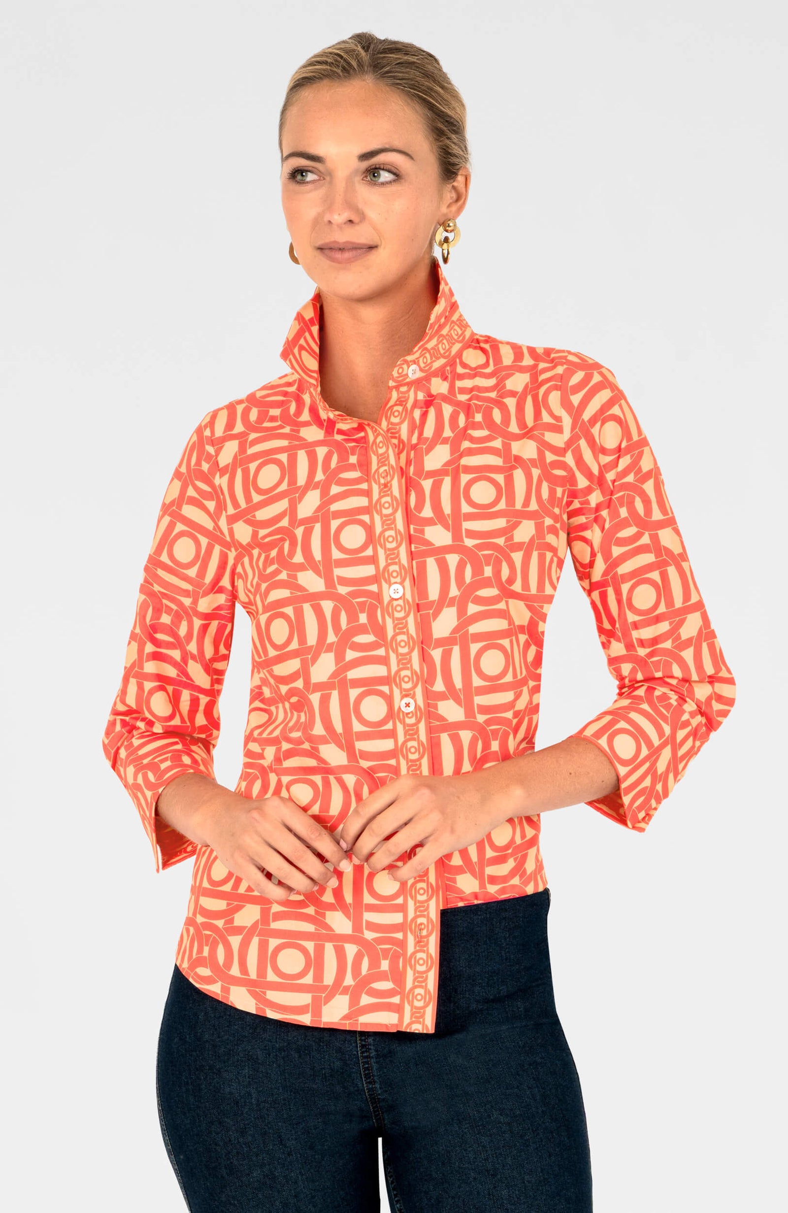 Boyfriend Shirt - Aubazine Coral