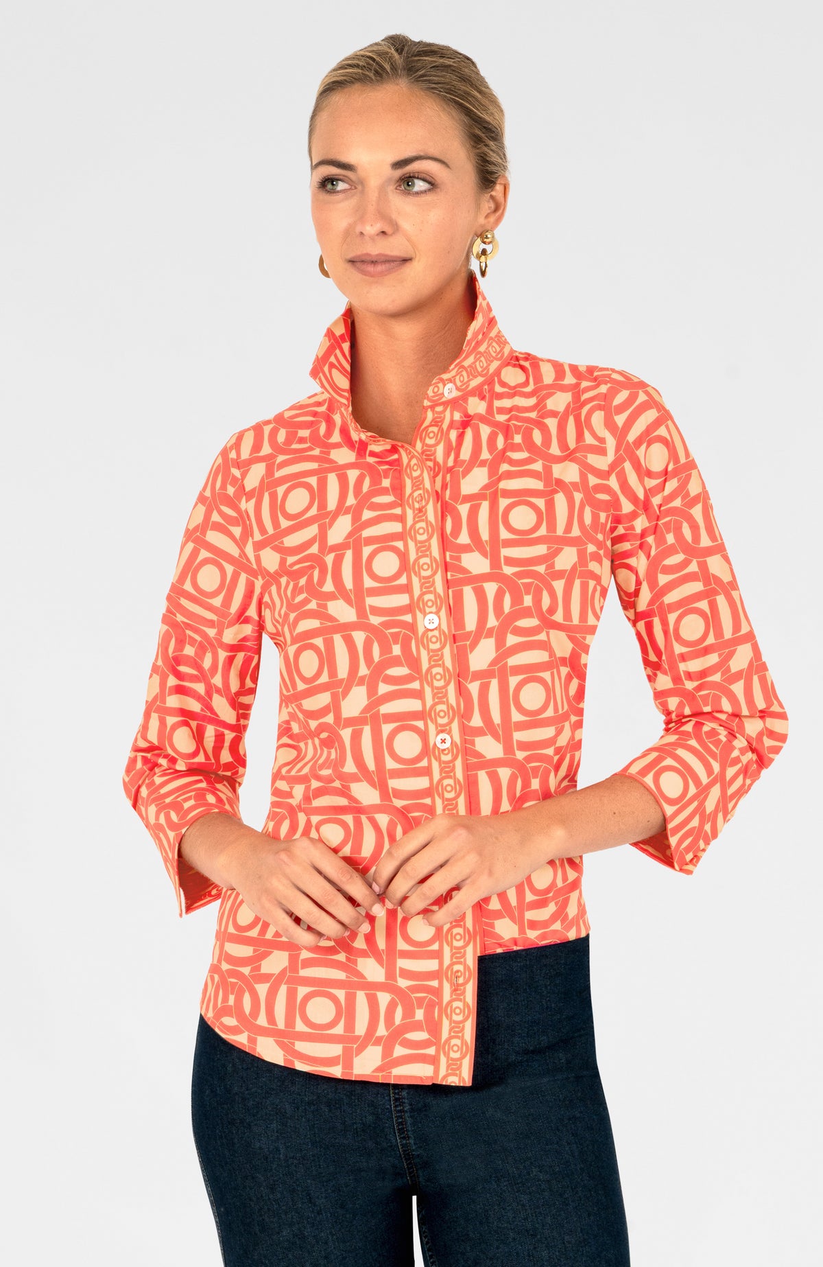 Boyfriend Shirt - Aubazine Coral