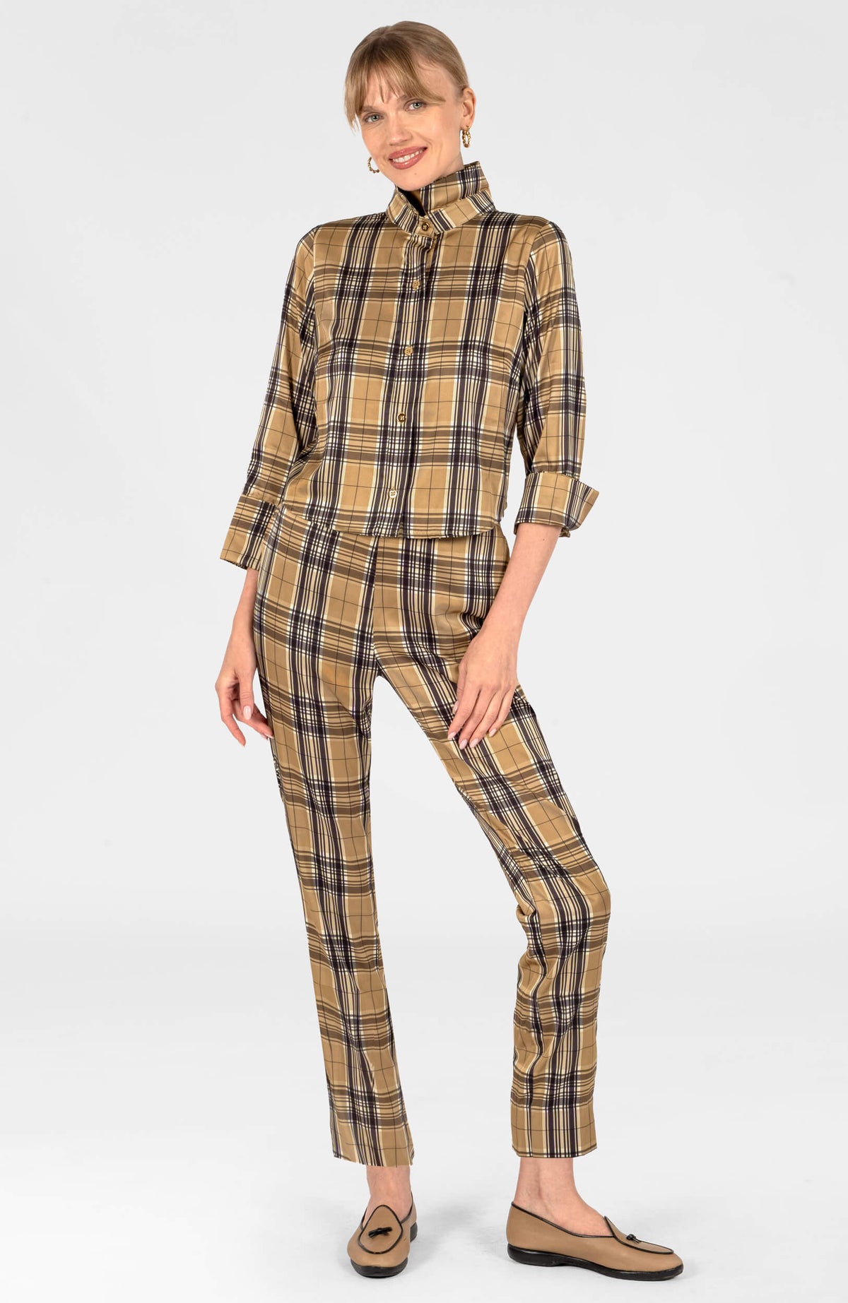 Ex-Boyfriend Cdc Shirt - Belgravia Plaid Khaki Black