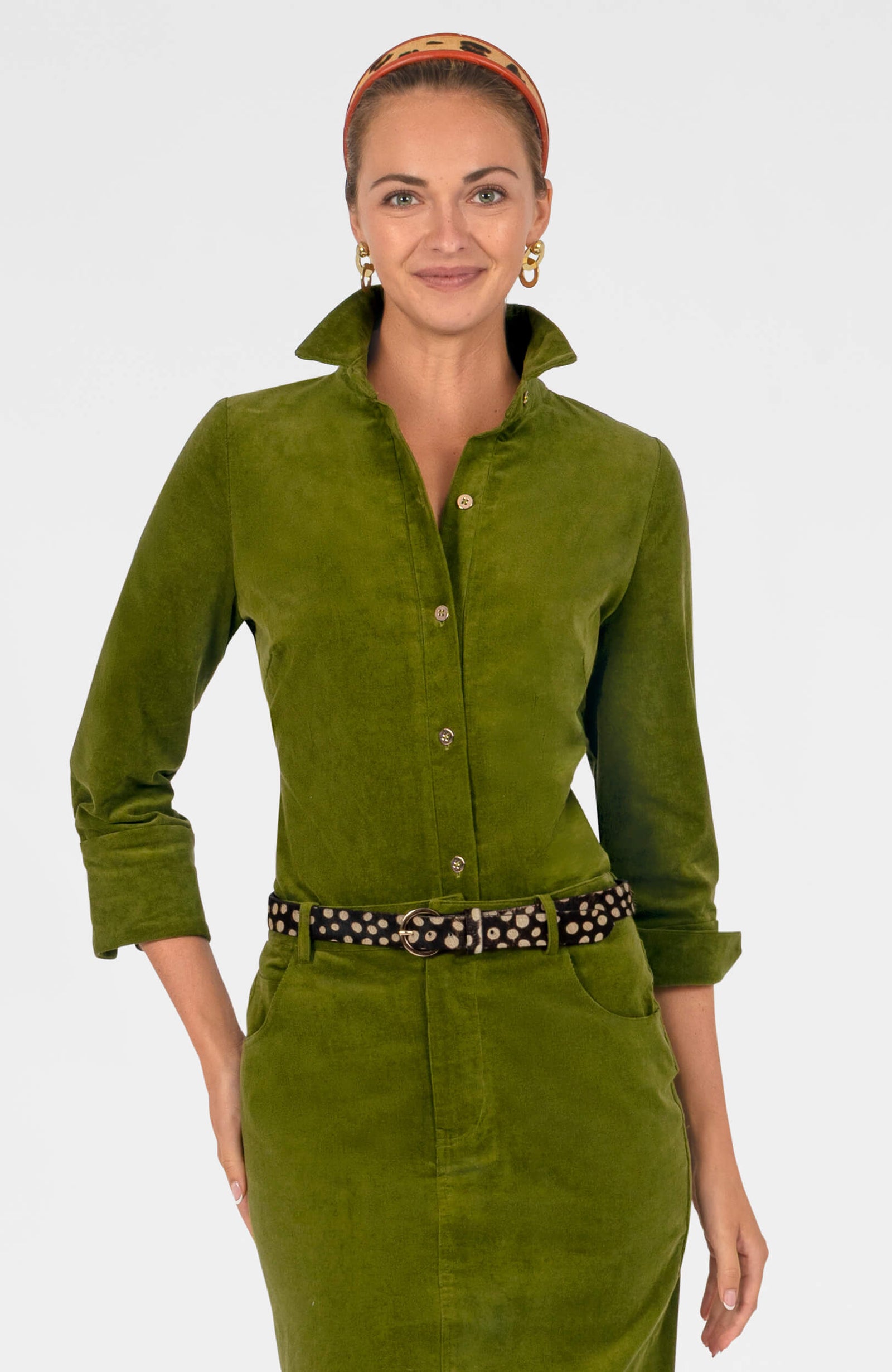 Boyfriend Shirt - Corduroy Olive