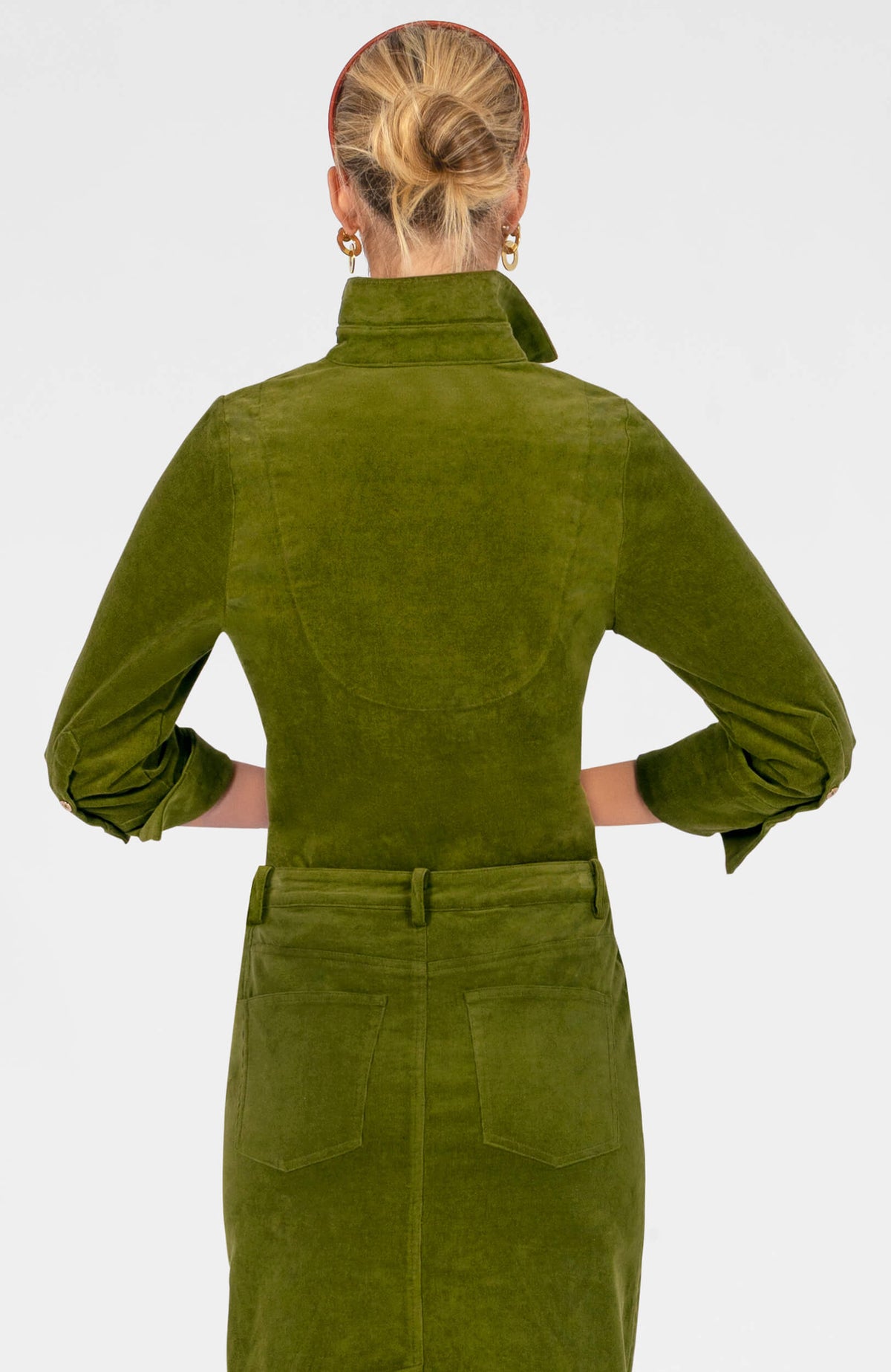 Boyfriend Shirt - Corduroy Olive