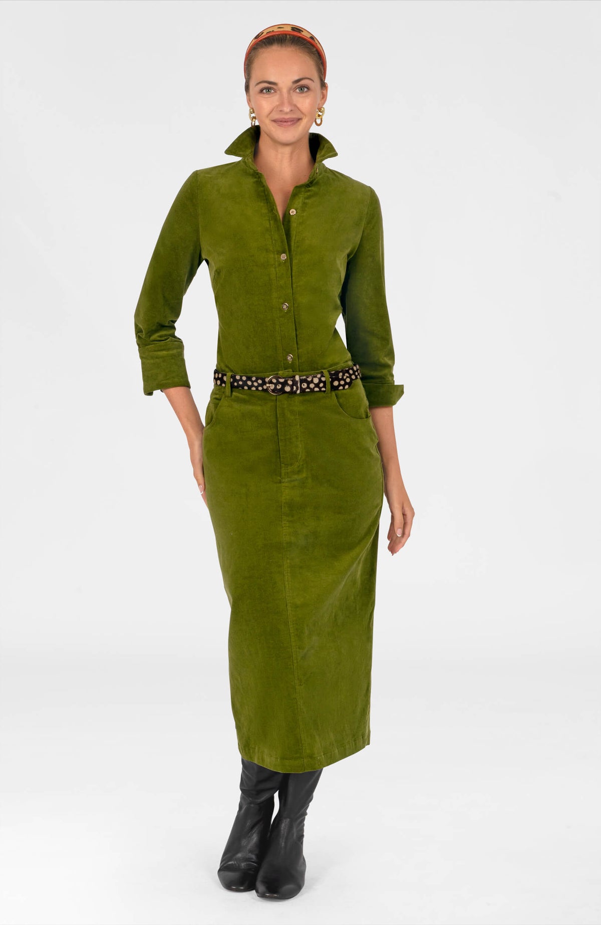 Boyfriend Shirt - Corduroy Olive