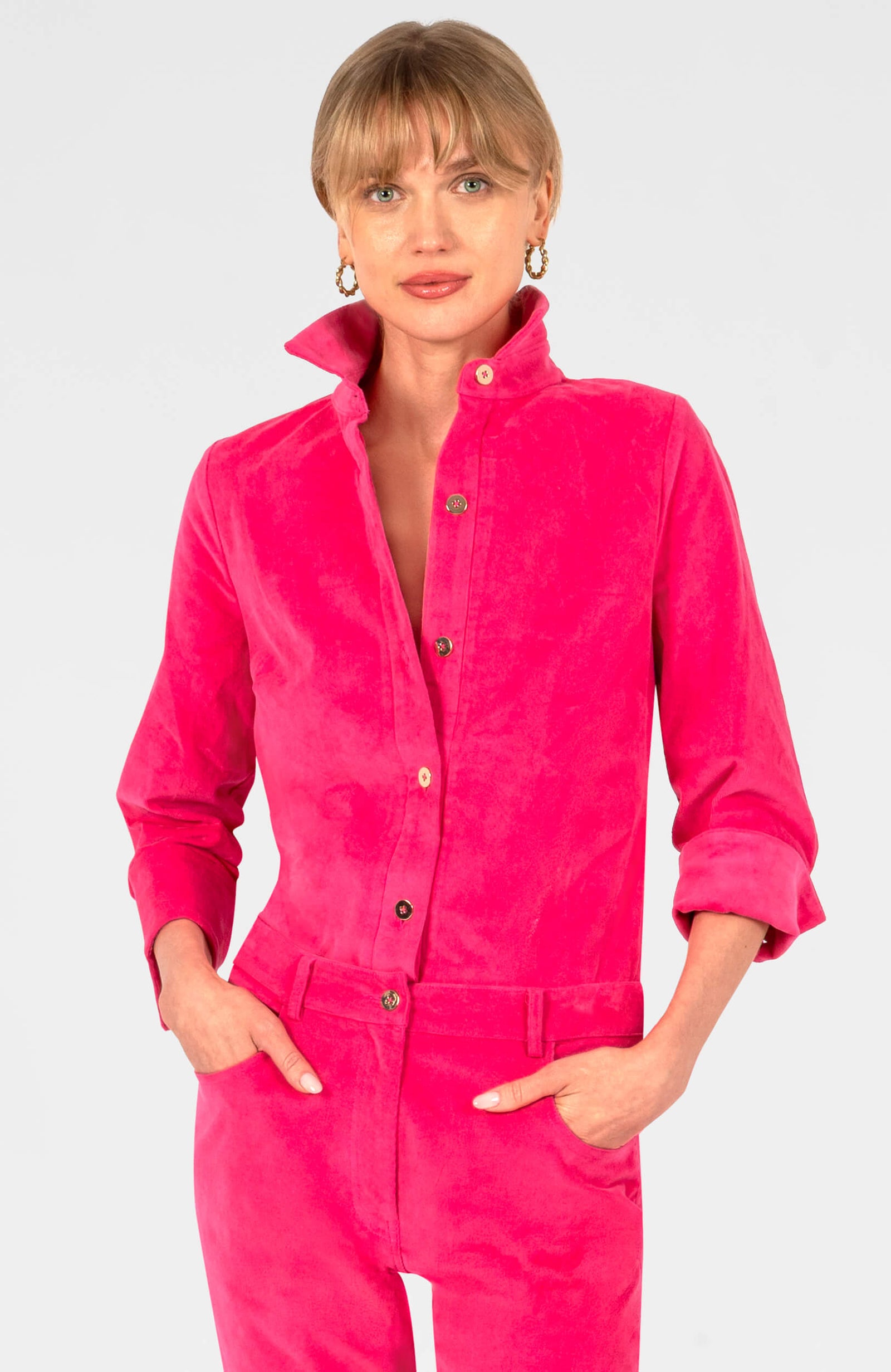 Boyfriend Shirt - Corduroy Pink