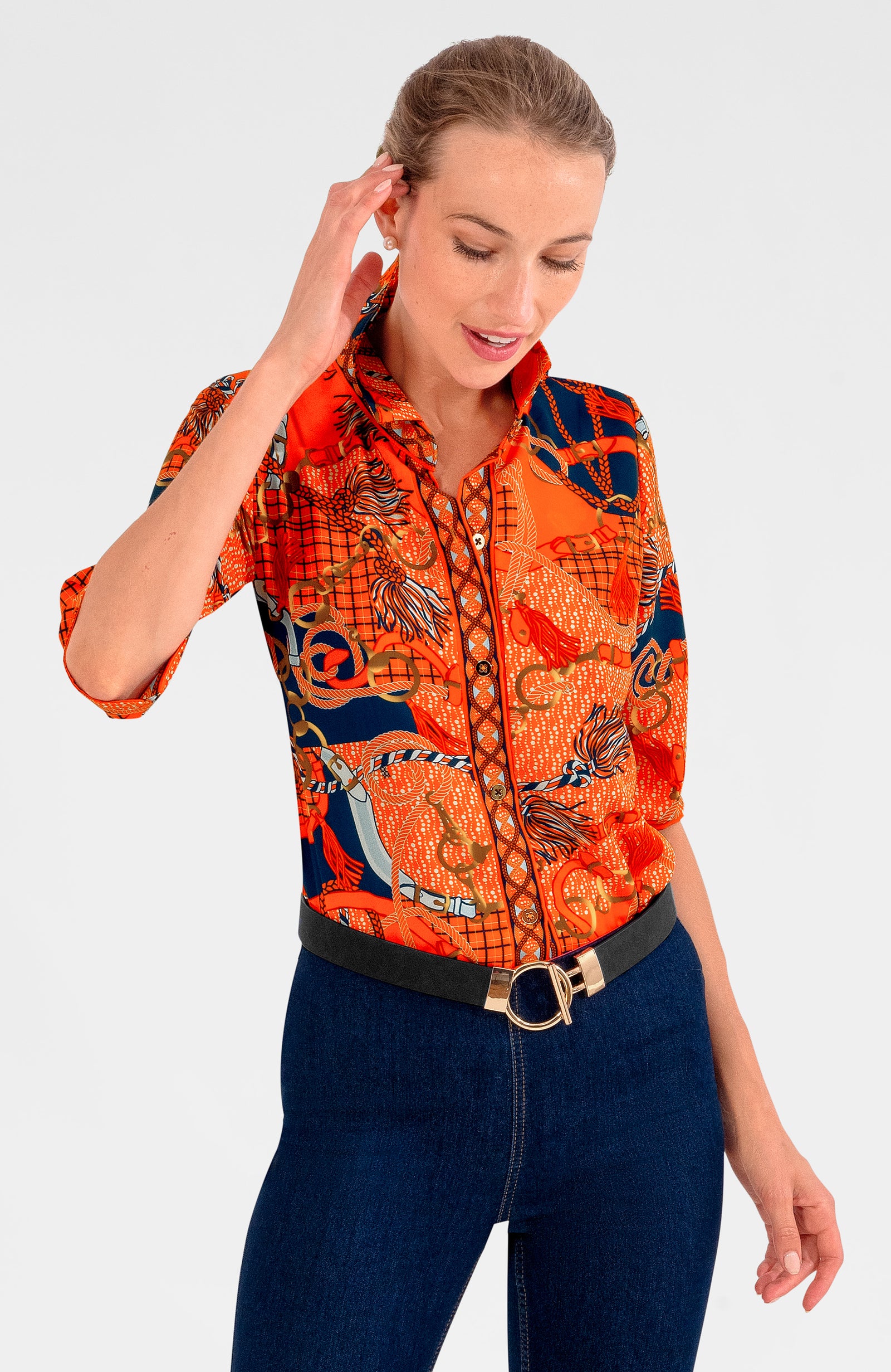 Boyfriend Shirt - Ditto Orange