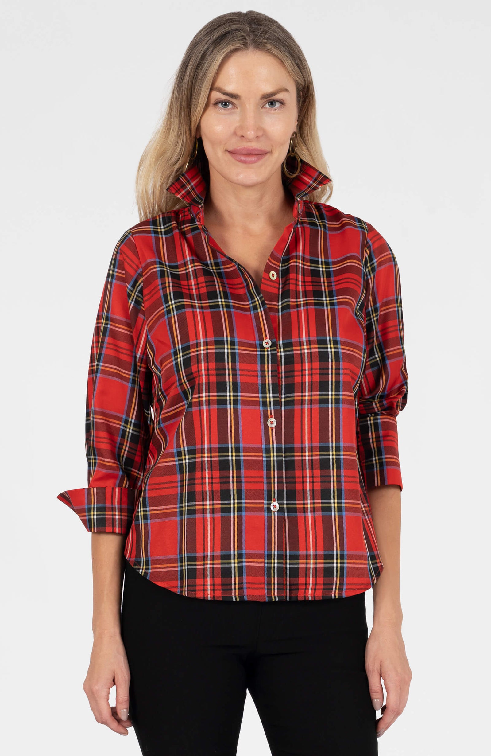 Boyfriend Shirt Duke Of York Red Multi Red Multi