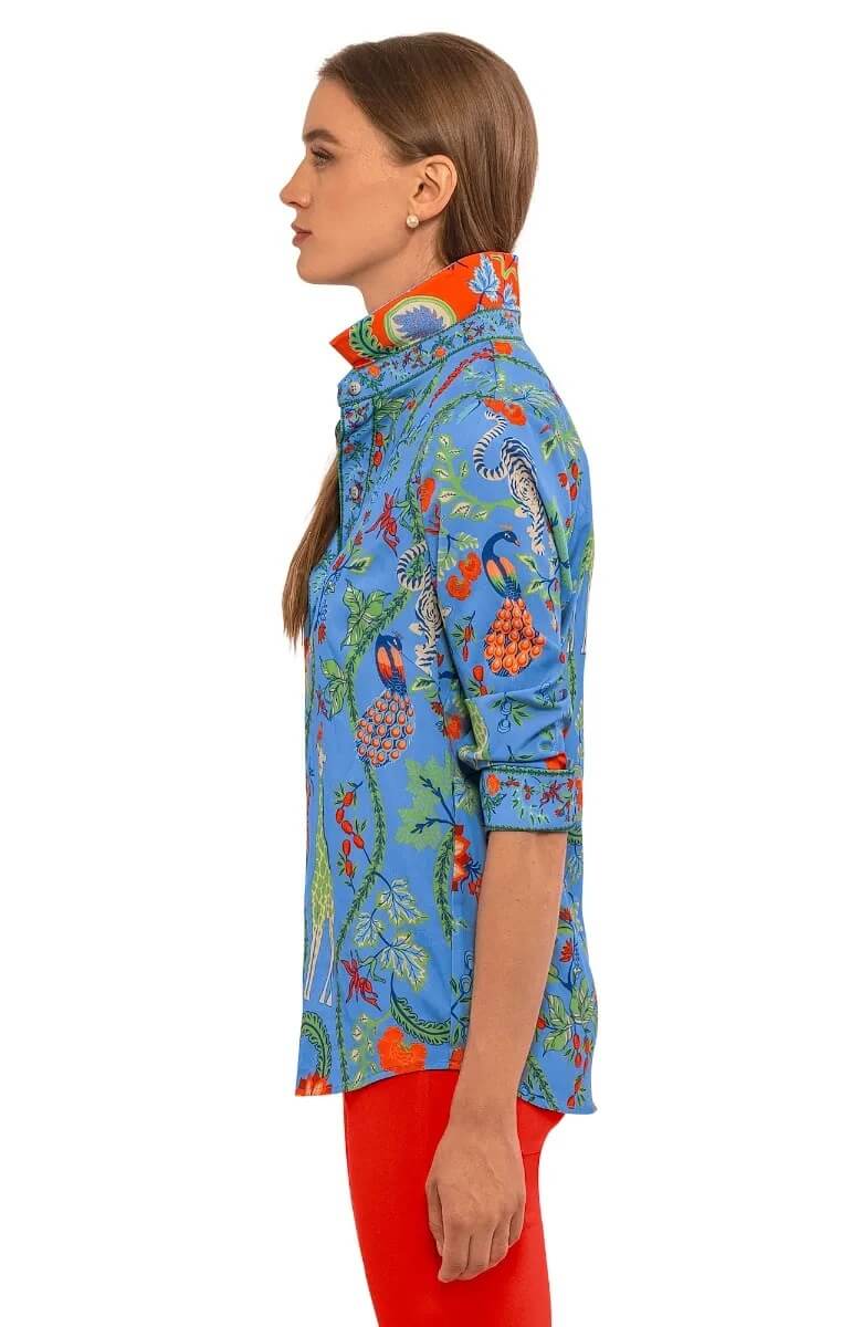 Boyfriend Shirt - Jungle Symphony Brights