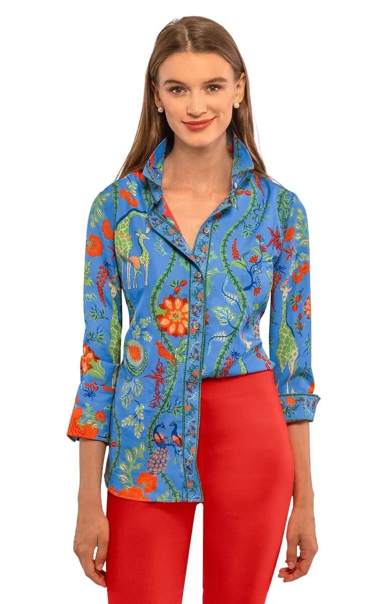 Boyfriend Shirt - Jungle Symphony Brights