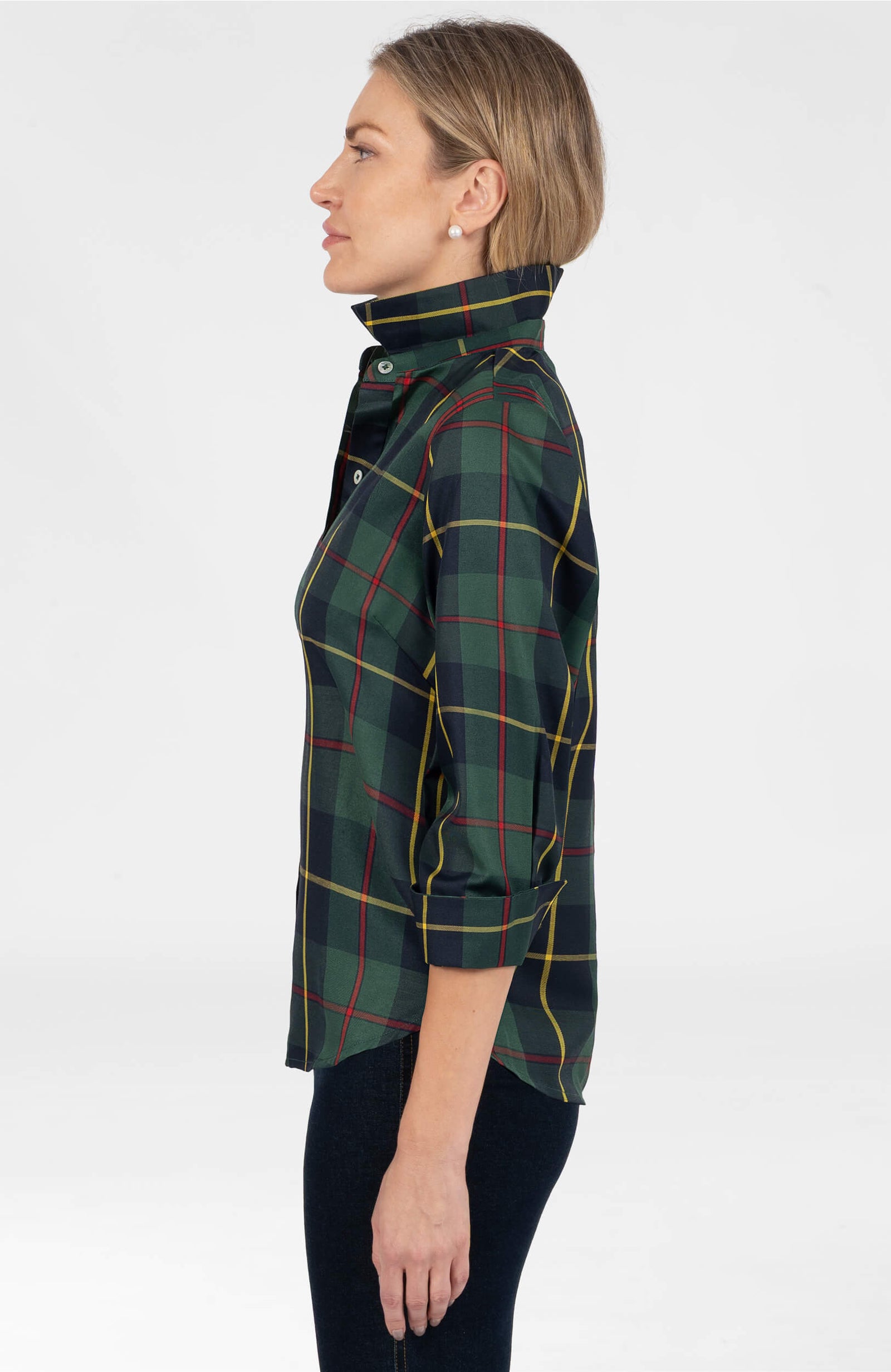 Plaidly Cooper Boyfriend Shirt Green Multi