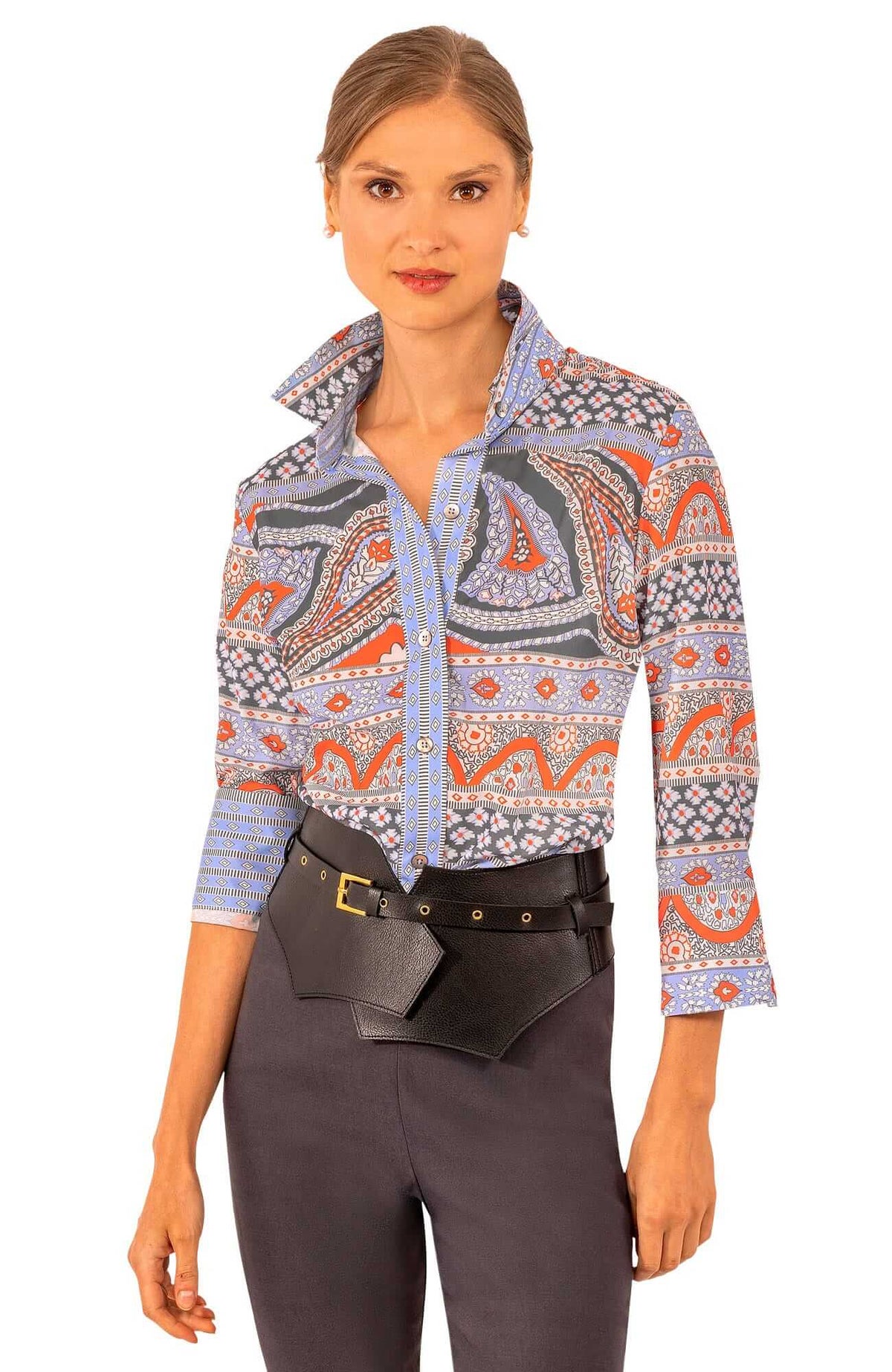 Boyfriend Shirt - Paisley Park Periwinkle