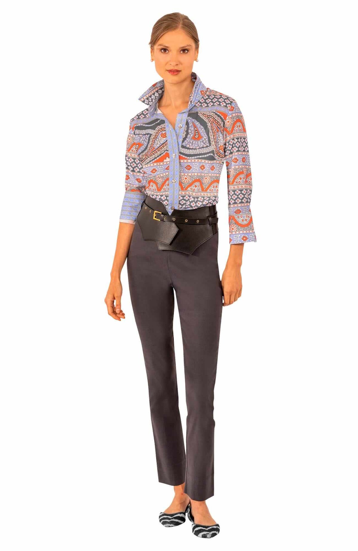 Boyfriend Shirt - Paisley Park Periwinkle