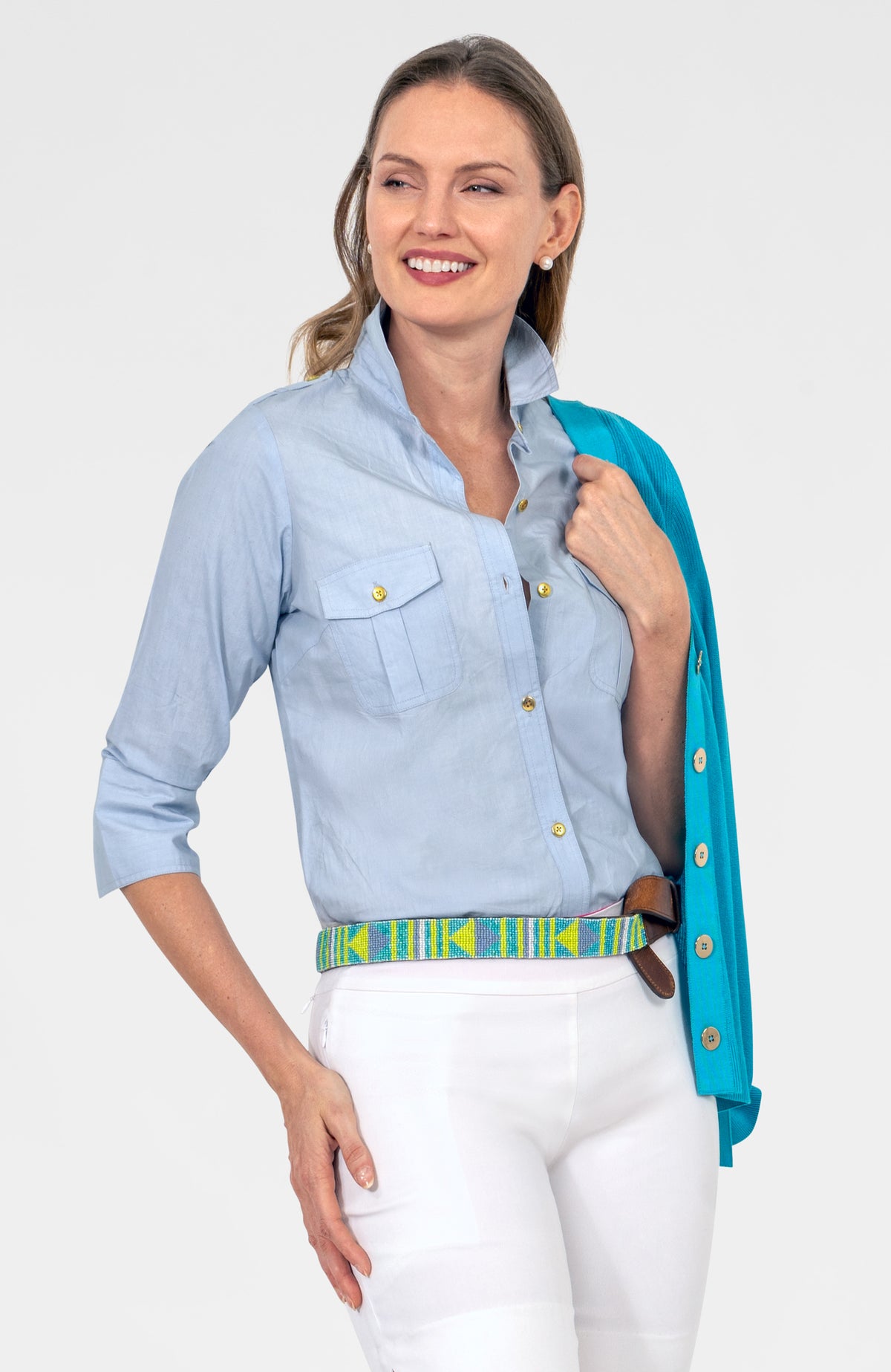 Safari Boyfriend Shirt Periwinkle