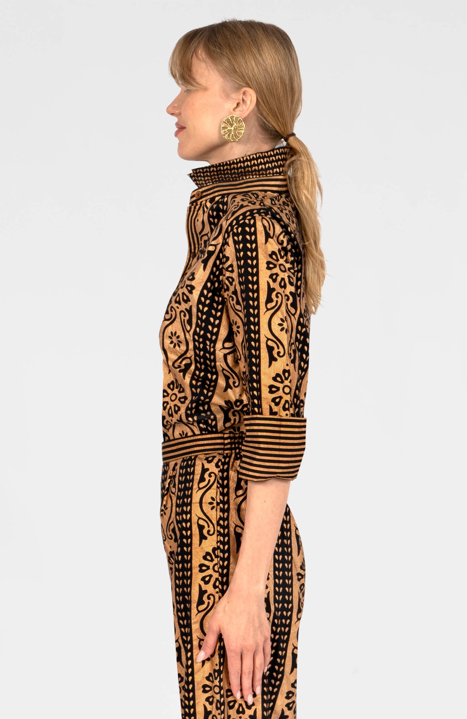 Boyfriend Shirt - Sahara Gold Floral