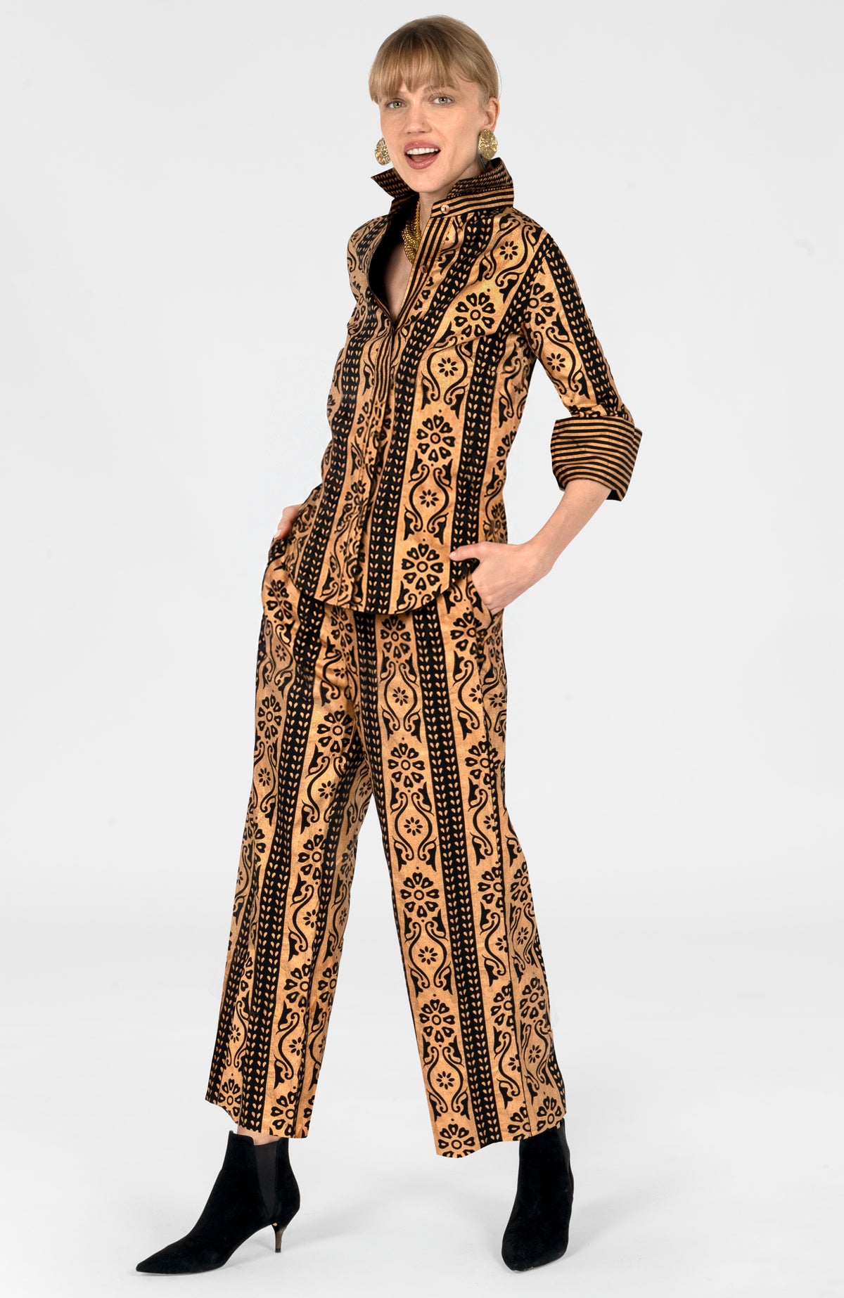Boyfriend Shirt - Sahara Gold Floral