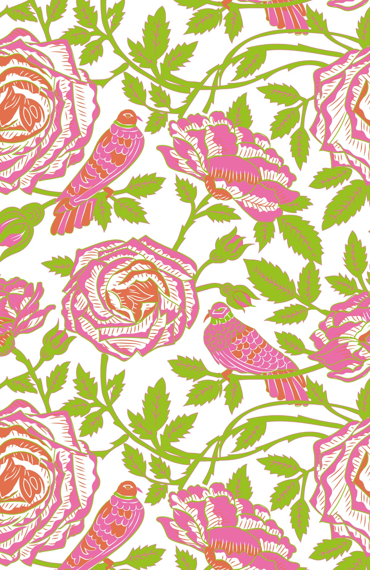 Haight Ashbury Skirt/Dress - Smell The Roses Pink Lime NULL