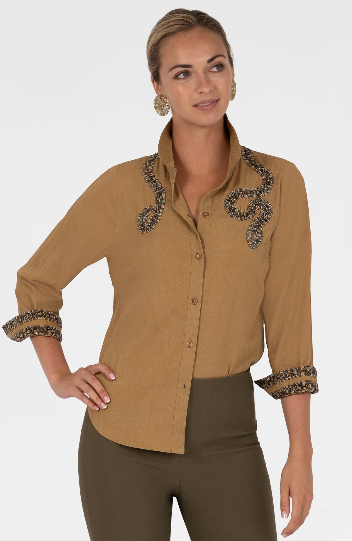 Sssss...Snake Shirt Khaki