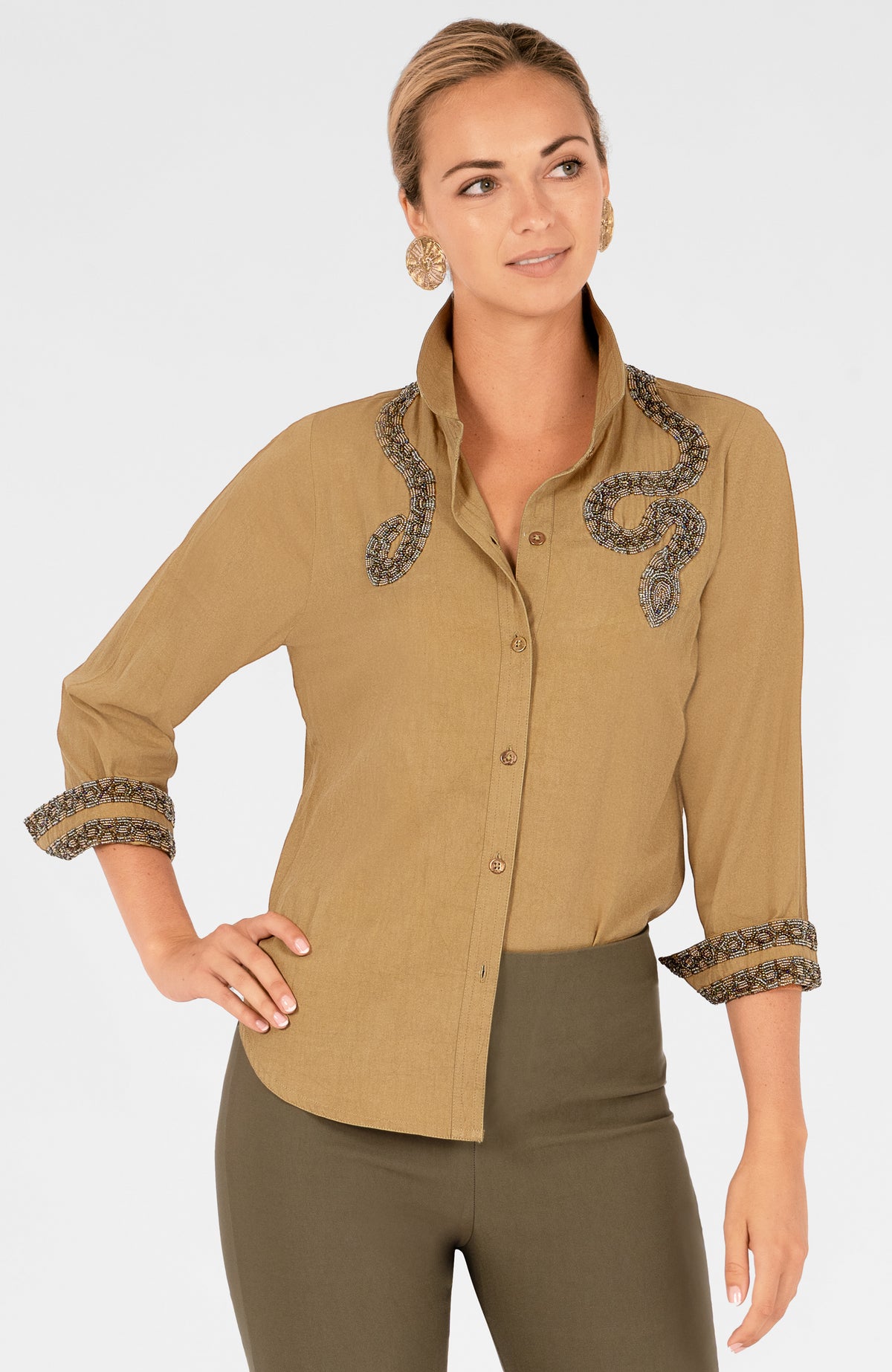 Sssss...Snake Shirt Khaki