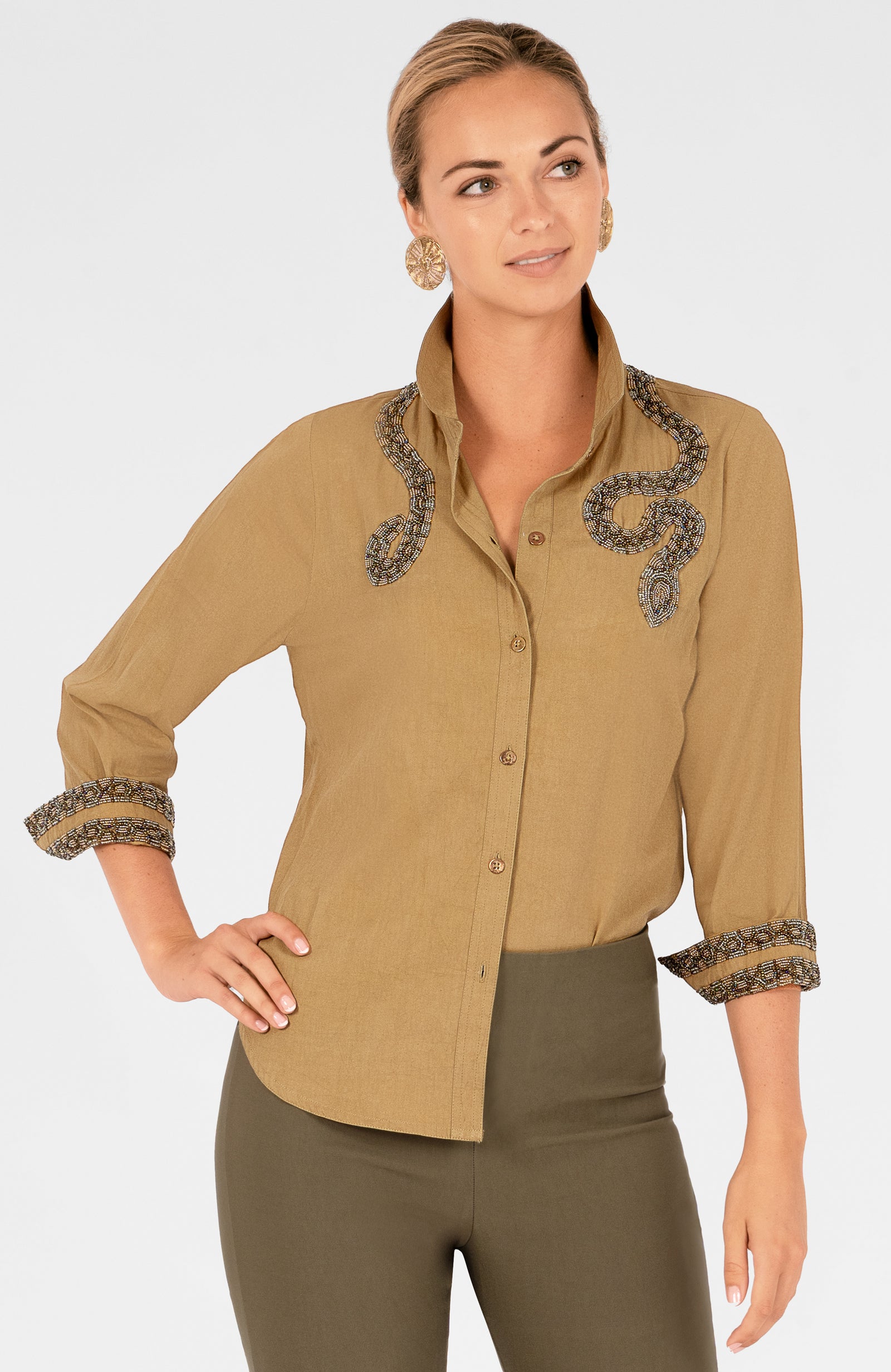 Sssss...Snake Shirt Khaki