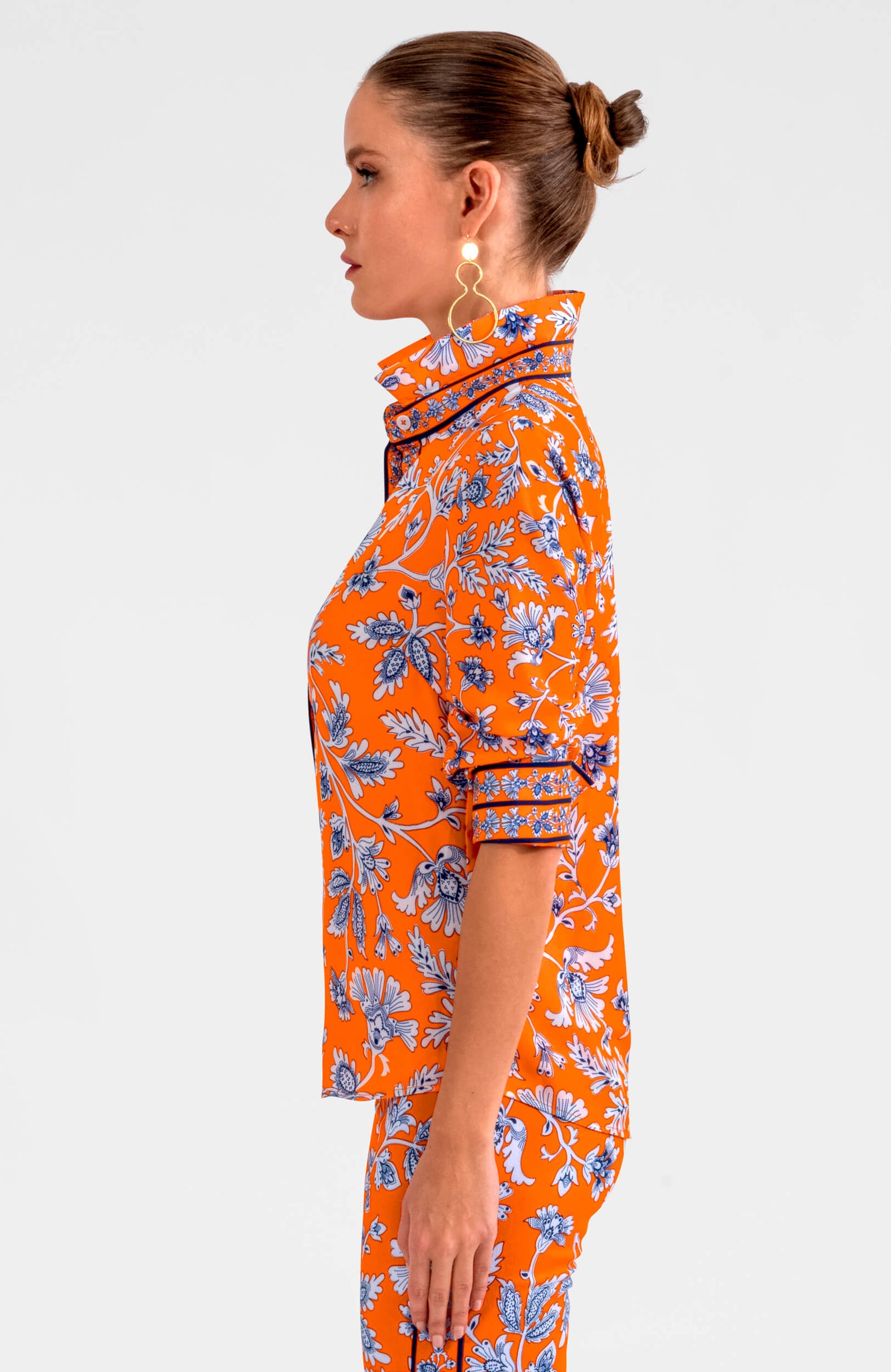 Boyfriend Shirt - Stunning Stippling Orange