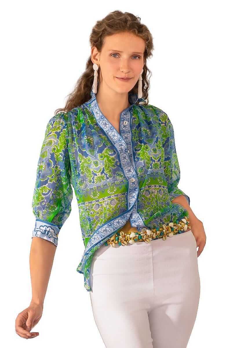 Boyfriend Shirt - Watteau - Final Sale Kelly Blue