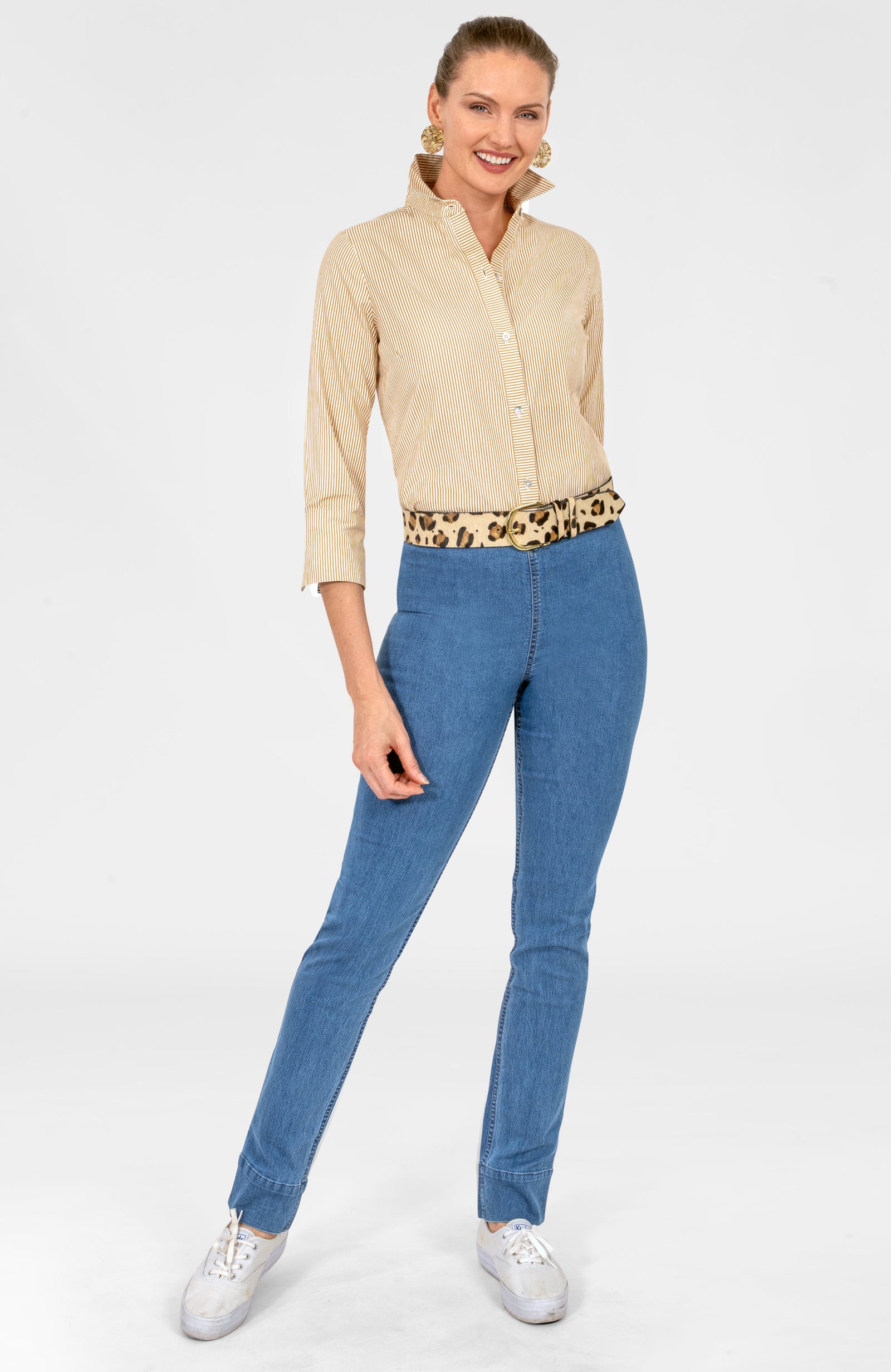 Gripeless Denim Pull On Pant Light Denim