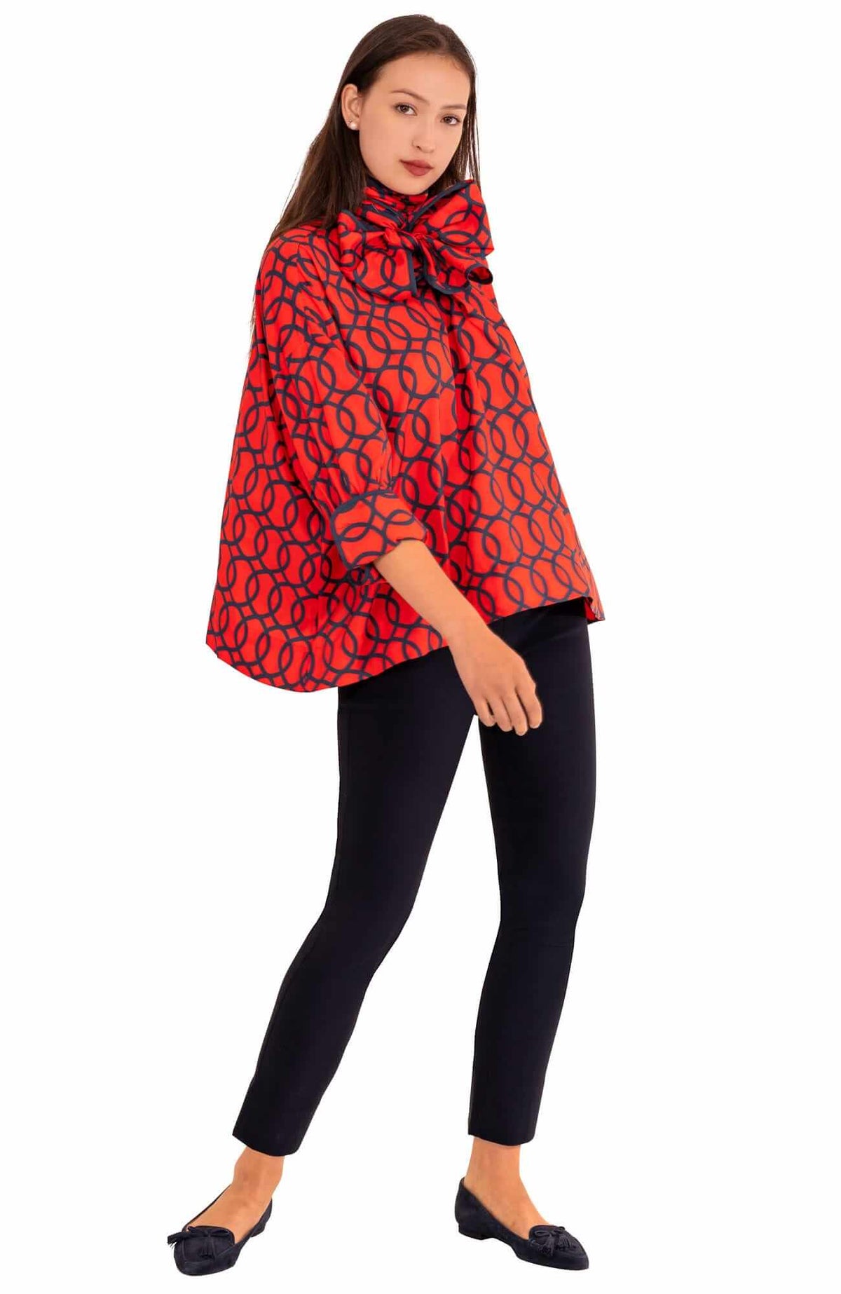 Impossibly Fabulous Top - Final Sale Red Navy