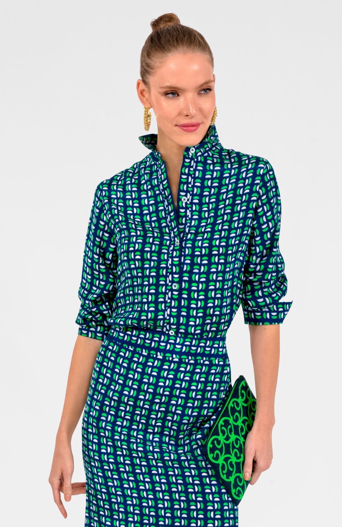 Waxing Crescent Blouse Navy