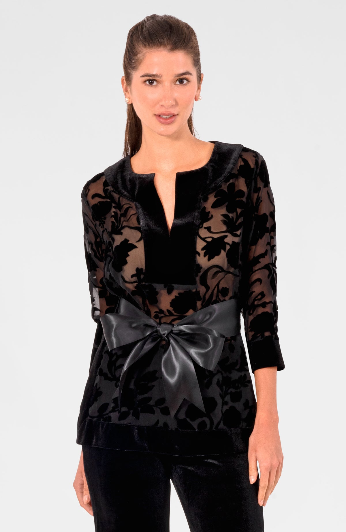 Signature Tunic - Luxe Garden Black