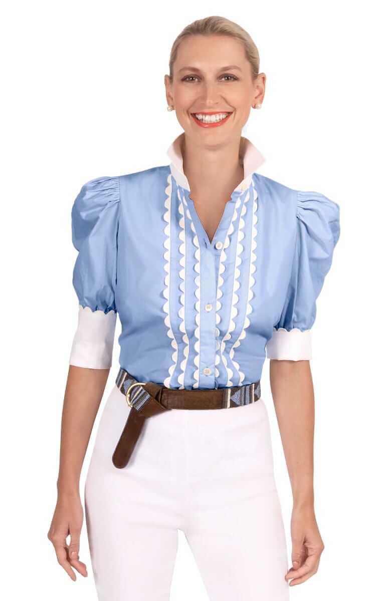 Ric Rac Roc Blouse - Final Sale Periwinkle