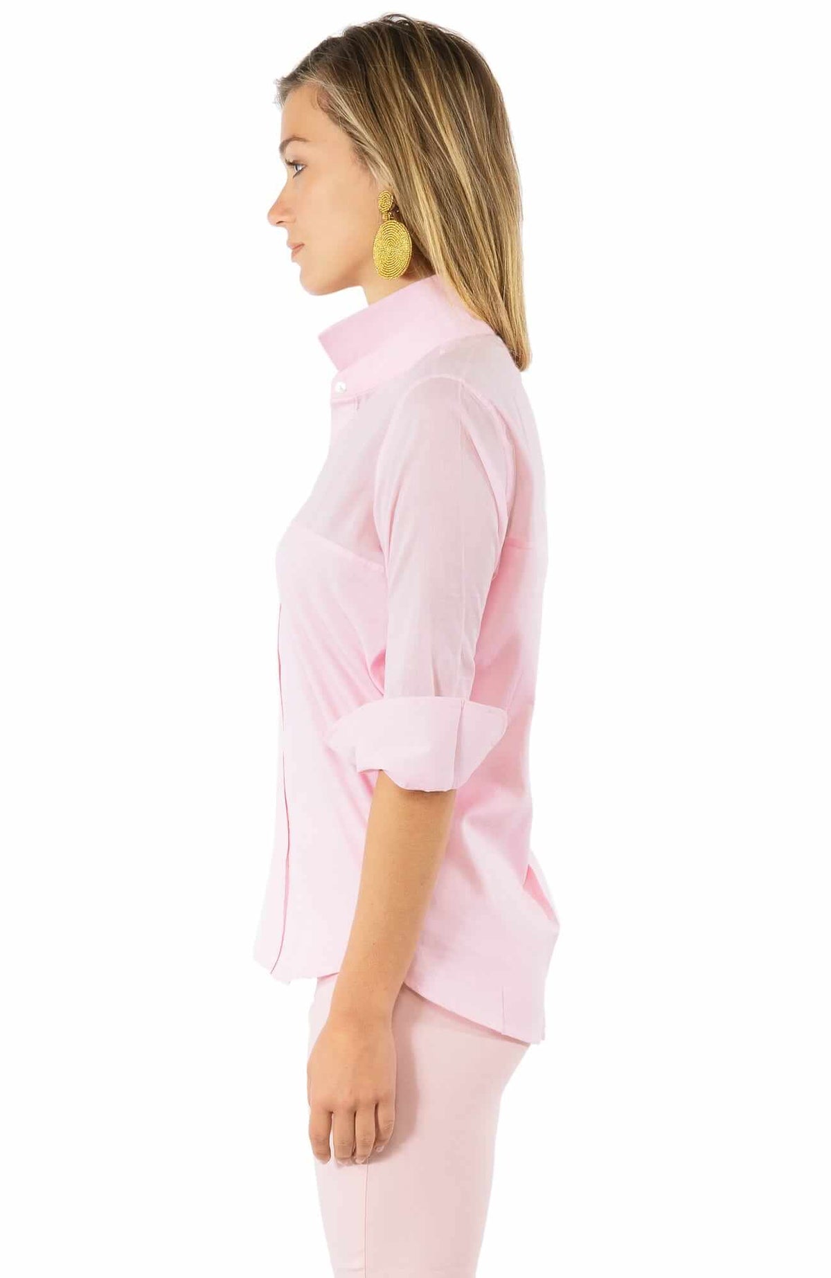 Cotton Shirt - Sleek Voile Pale Pink