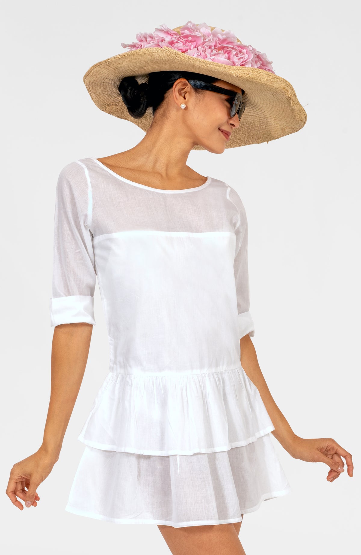 Open Back Top - Solid White