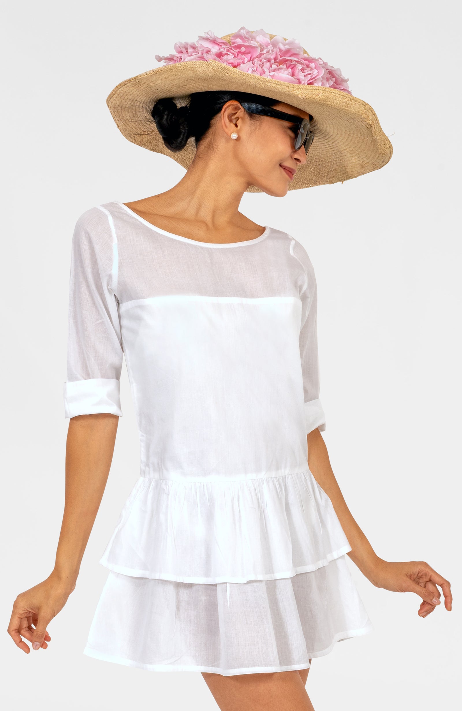 Open Back Top - Solid White