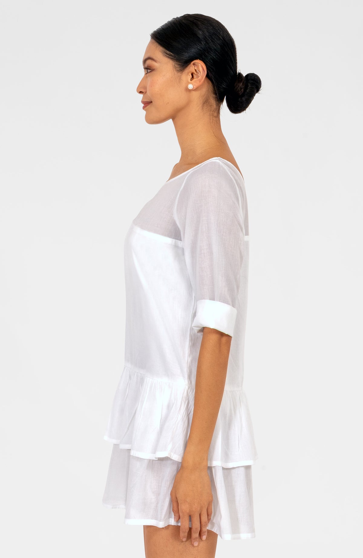 Open Back Top - Solid White