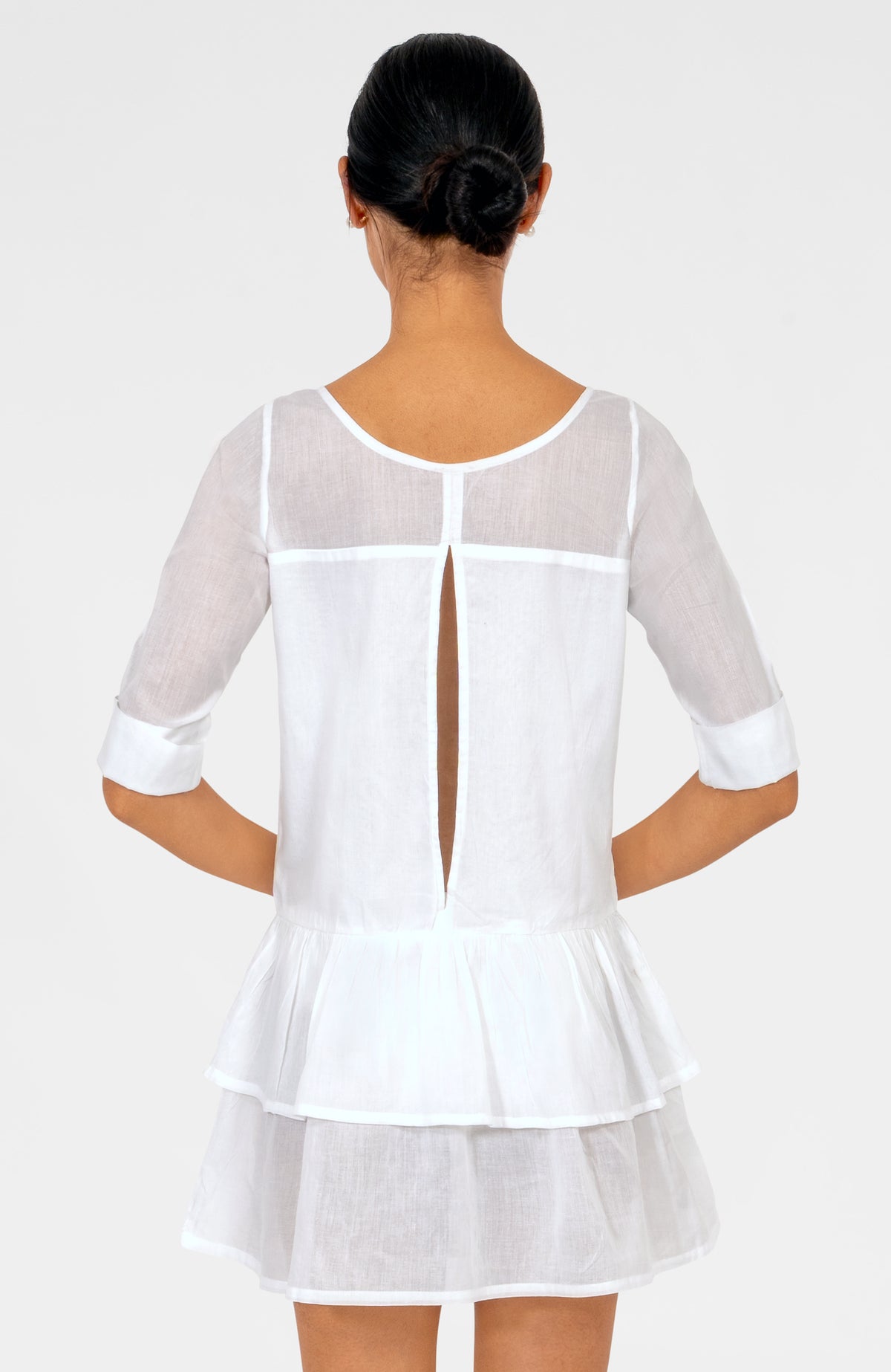 Open Back Top - Solid White