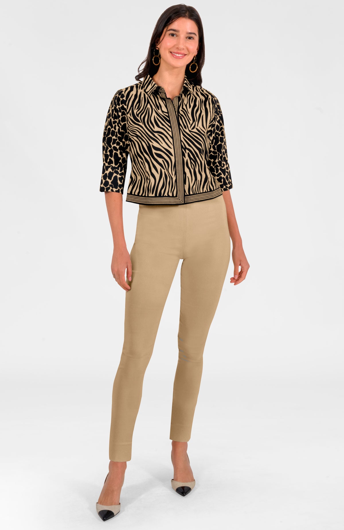 Effortless Top - Animal Instincts Zebra khaki