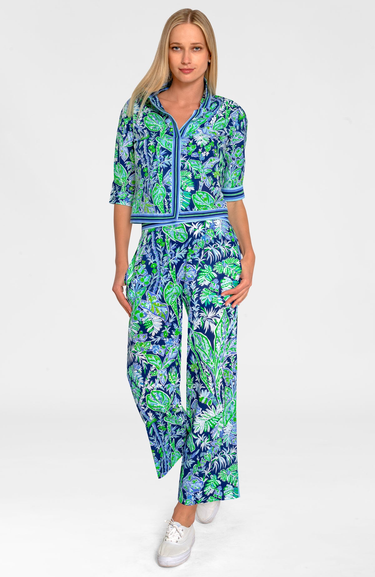 Effortless Top - Vintage Vines Navy