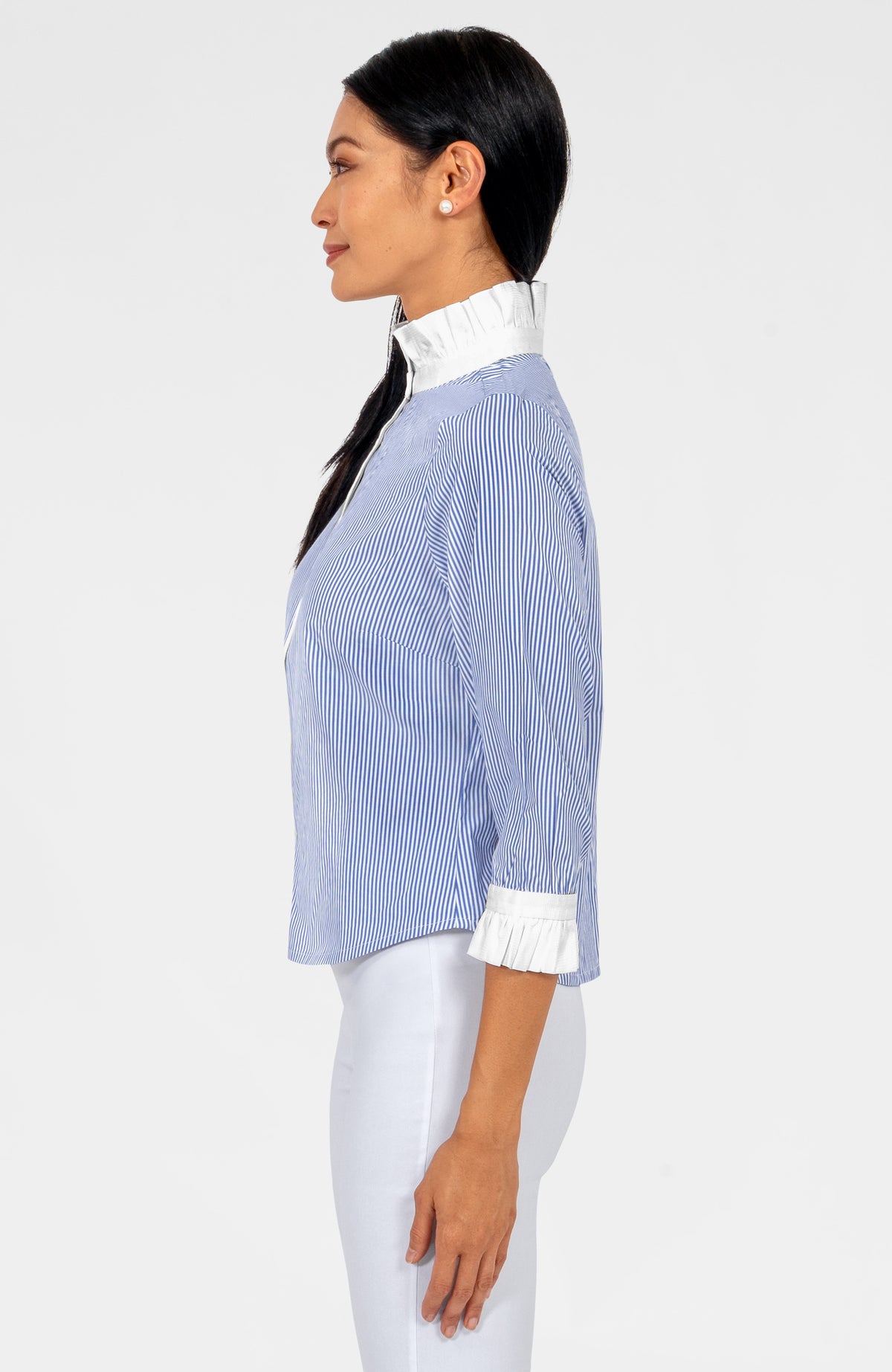 Be Witty Top - Stripe Periwinkle