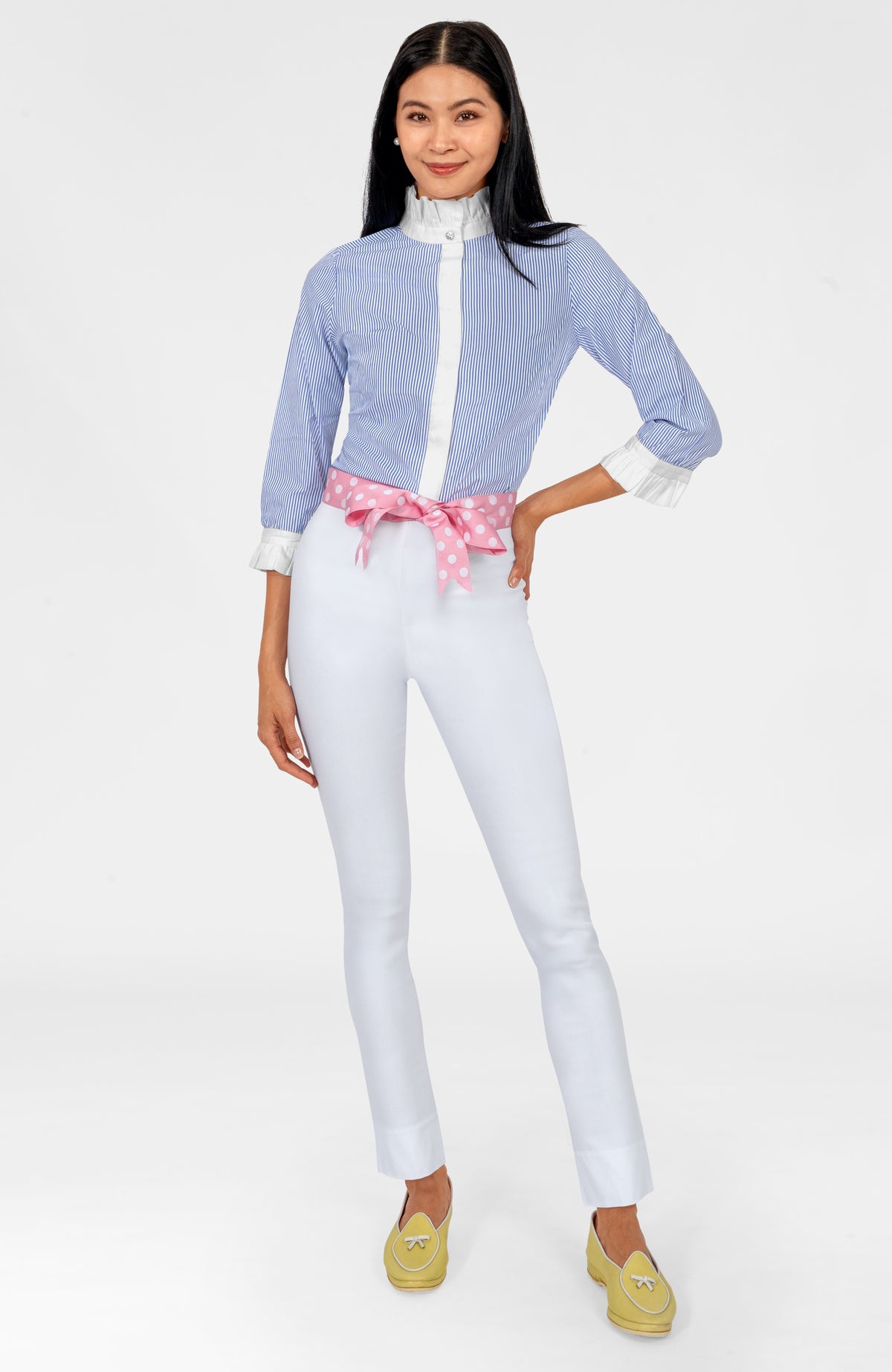 Be Witty Top - Stripe Periwinkle